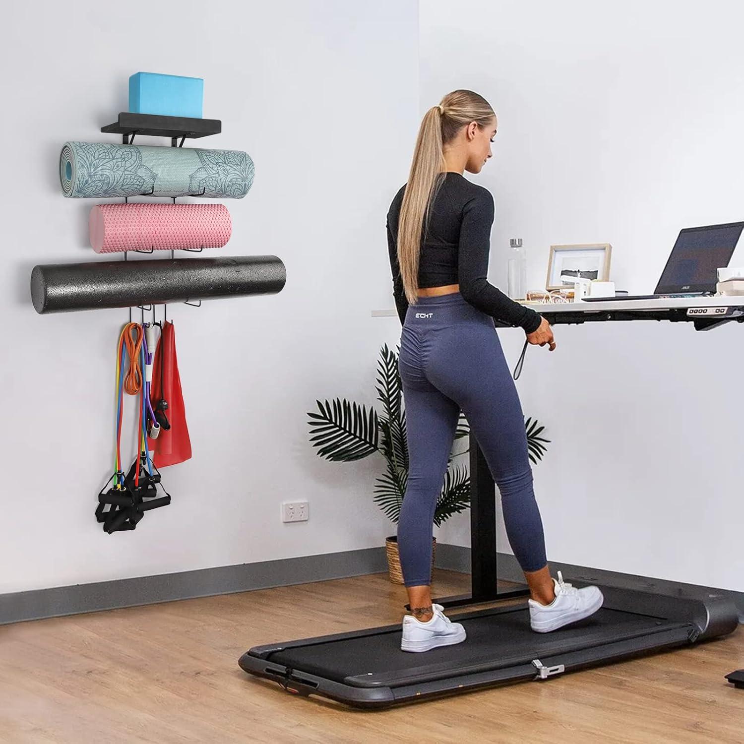 Soporte para Esteras de Yoga VINAEMO Montaje en Pared 3 Estantes