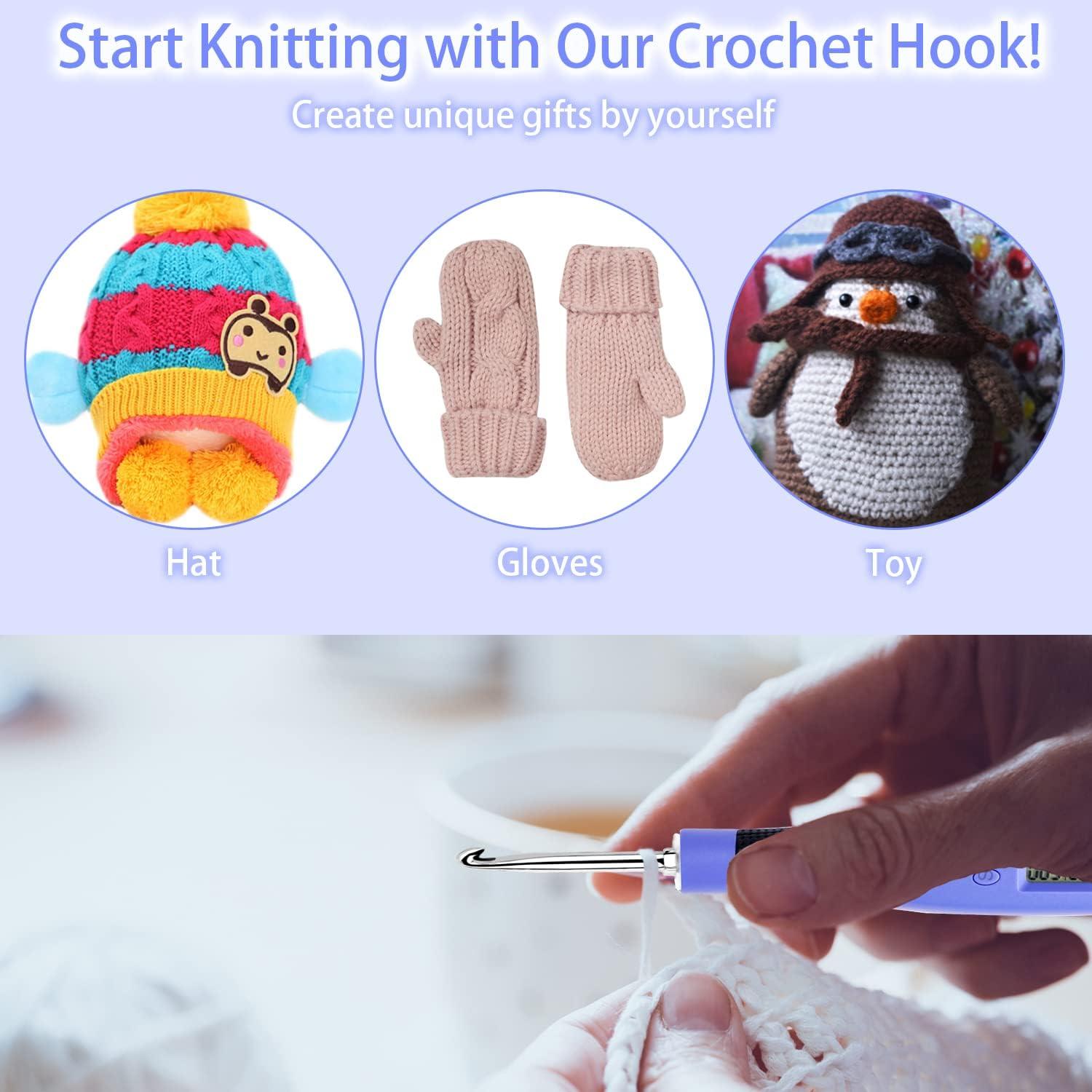 Juego de Ganchillos HCBZVV con Luz y Contador Digital, 12 Piezas