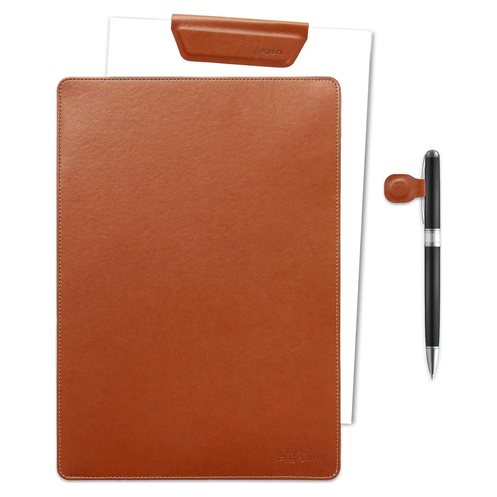 Carpeta Magnética A4 ergomi de Cuero Sintético Marrón