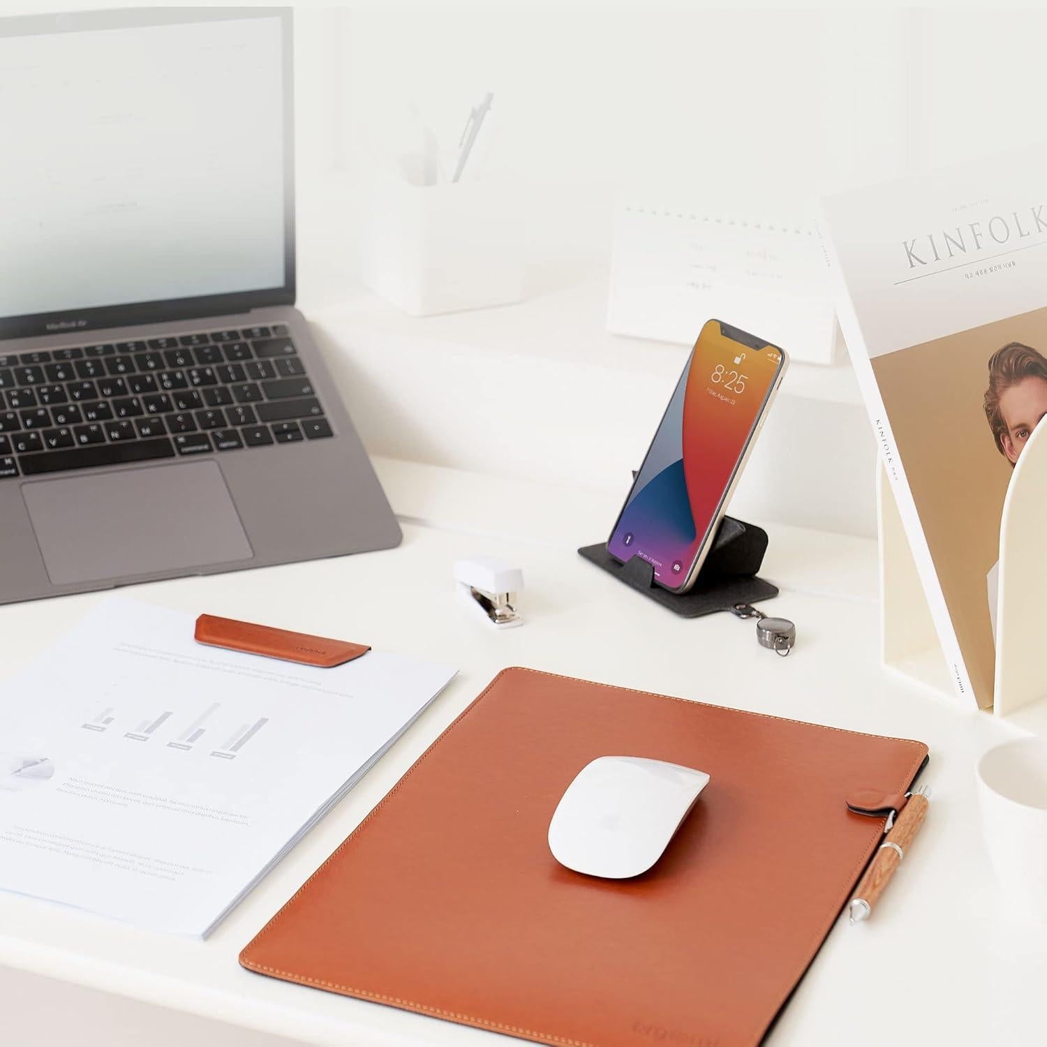 Carpeta Magnética A4 ergomi de Cuero Sintético Marrón