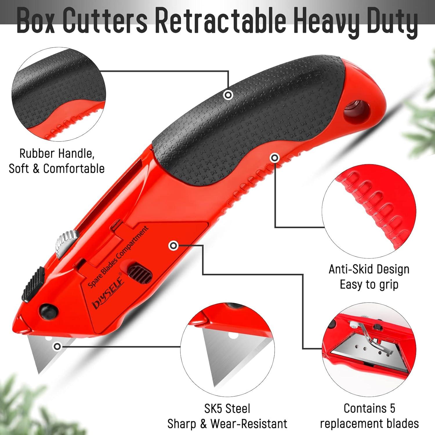 Cuchillo Utility DIYSELF Retráctil con 4 Cuchillas Afiladas