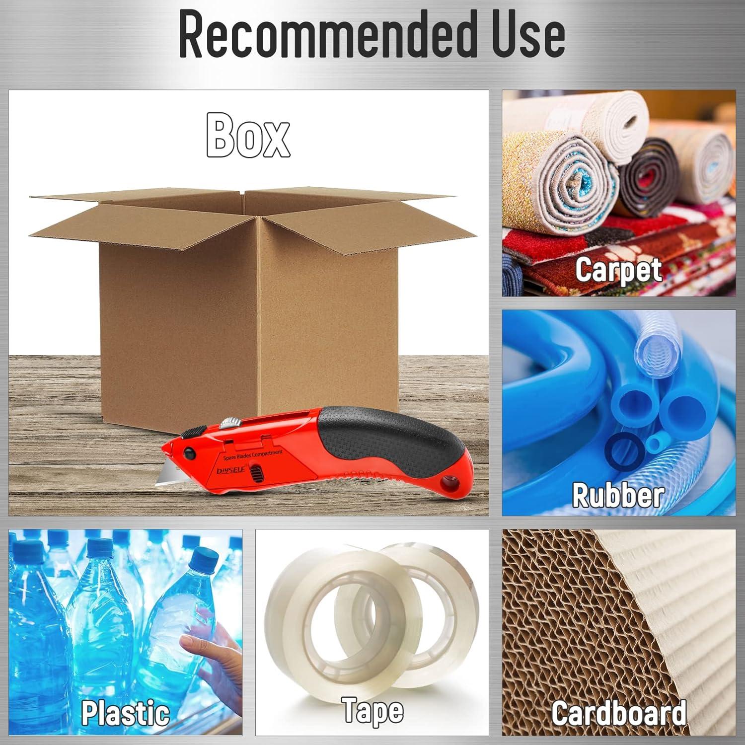 Cuchillo Utility DIYSELF Retráctil con 4 Cuchillas Afiladas