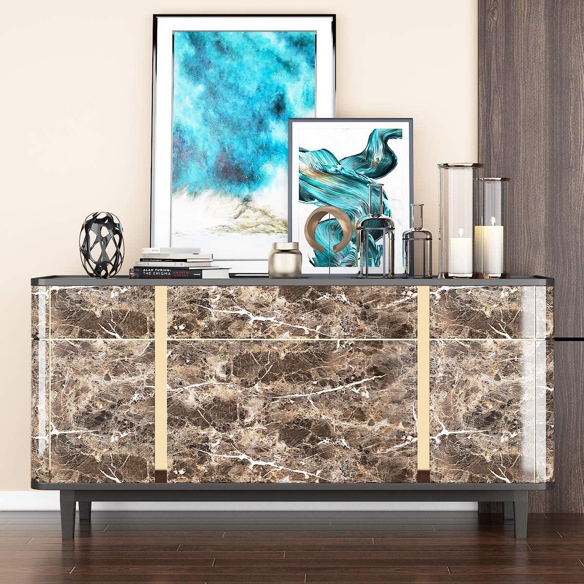 Papel Tapiz Autoadhesivo Livelynine Mármol Marrón 0.8 m²