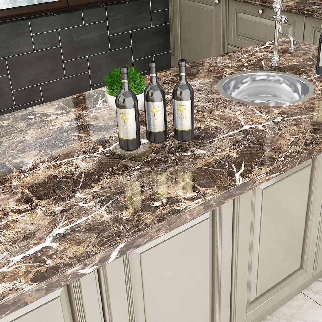 Papel Tapiz Autoadhesivo Livelynine Mármol Marrón 0.8 m²