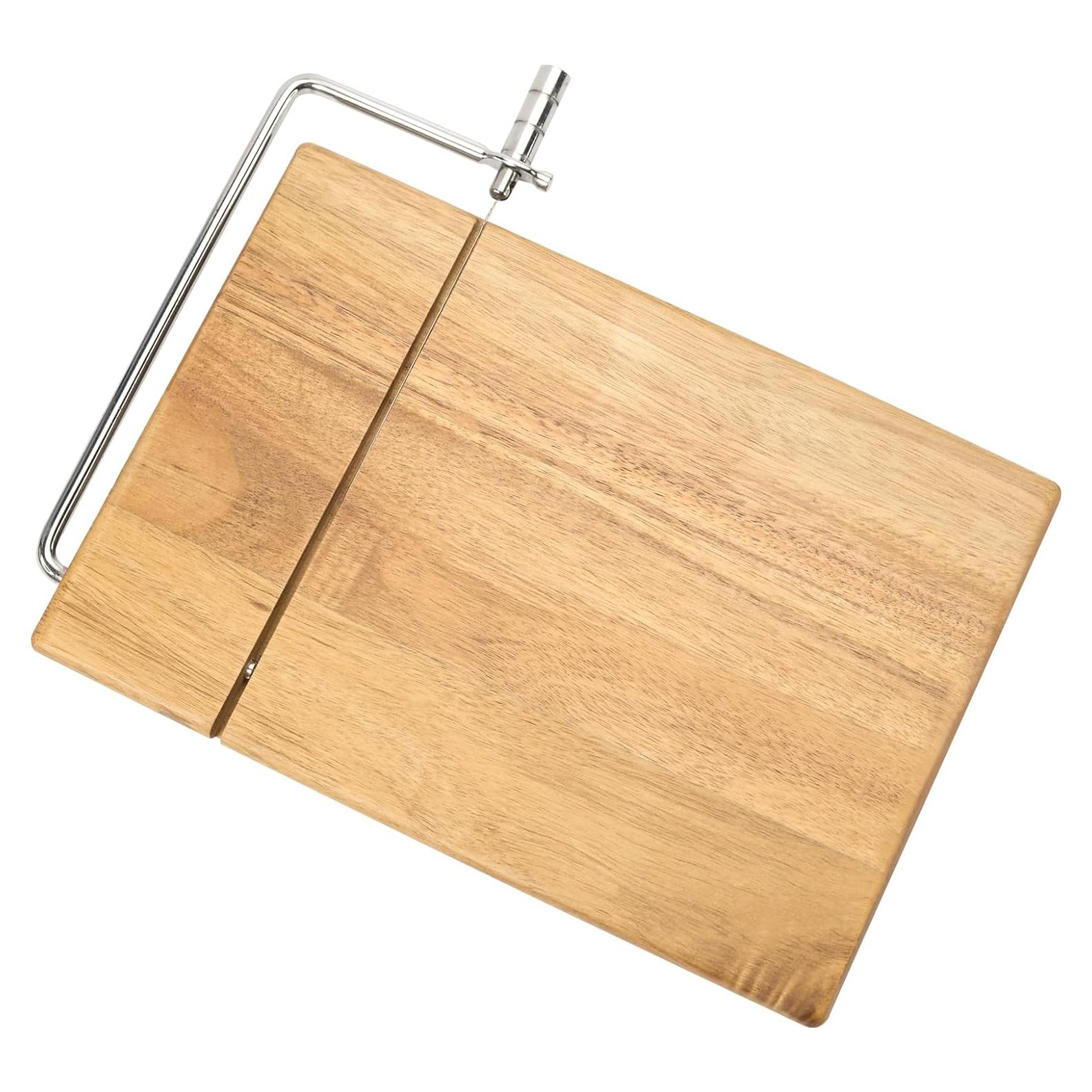 Cortador de Queso Splotiva con Alambre Inoxidable y Tabla de Madera Acacia