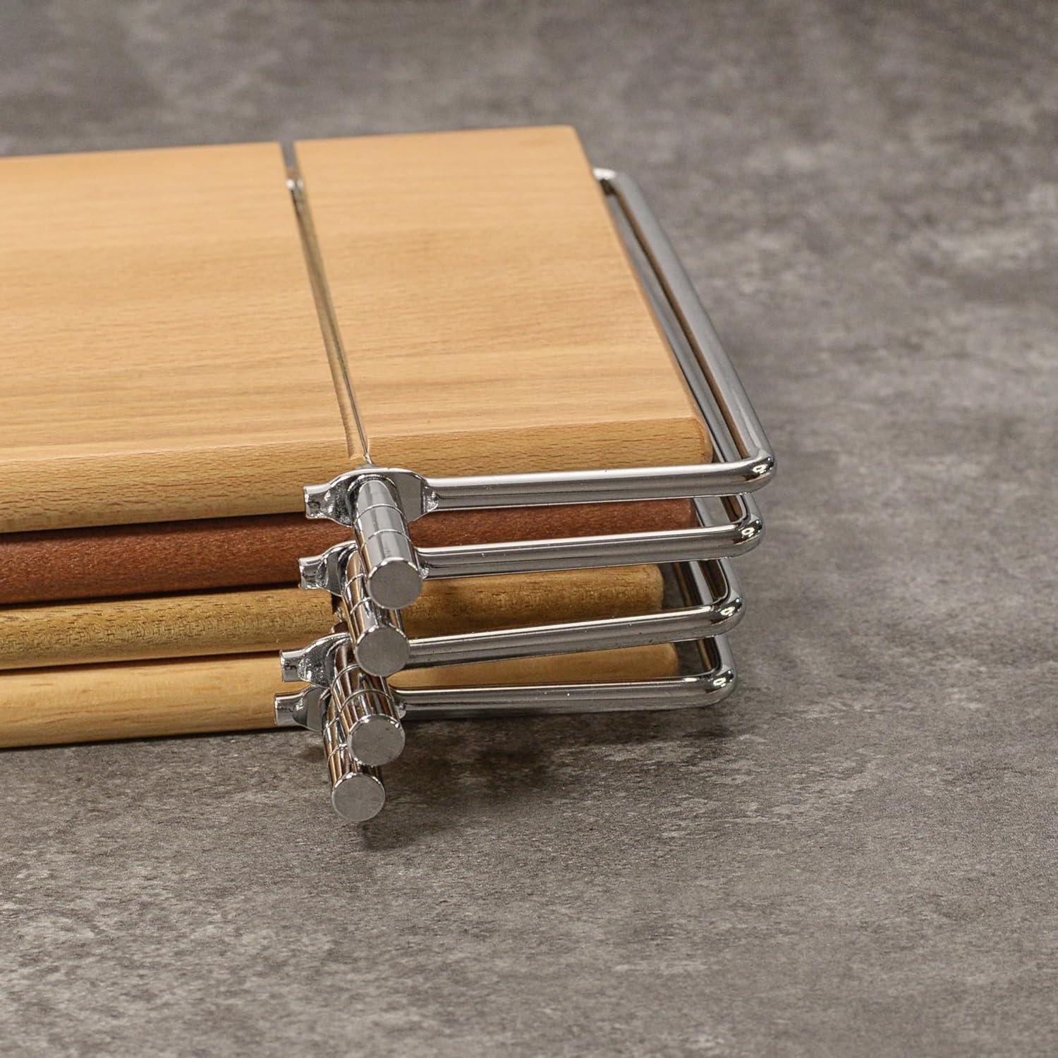 Cortador de Queso Splotiva con Alambre Inoxidable y Tabla de Madera Acacia