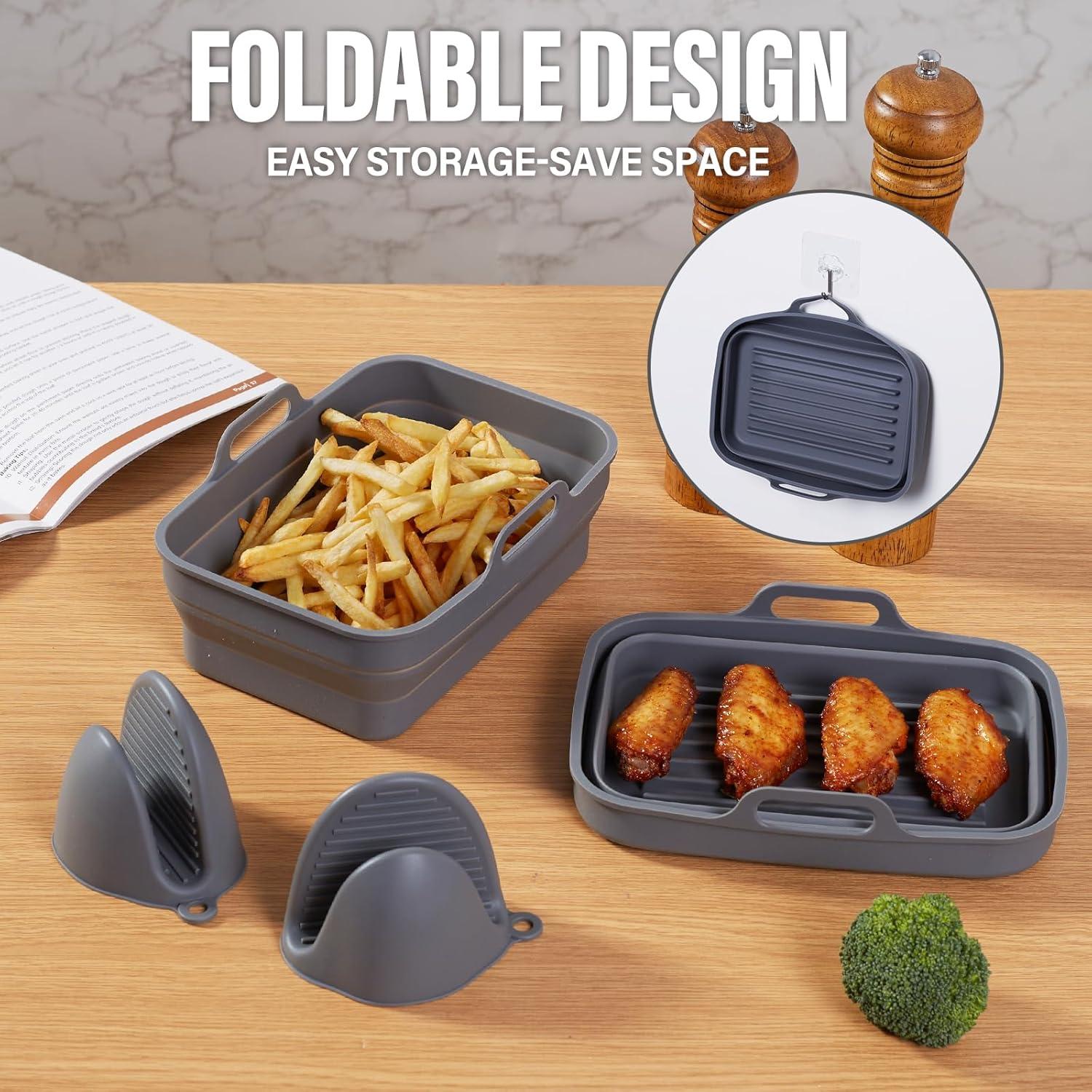 Forros de Silicona Reutilizables para Freidora de Aire Ninja 22x15cm