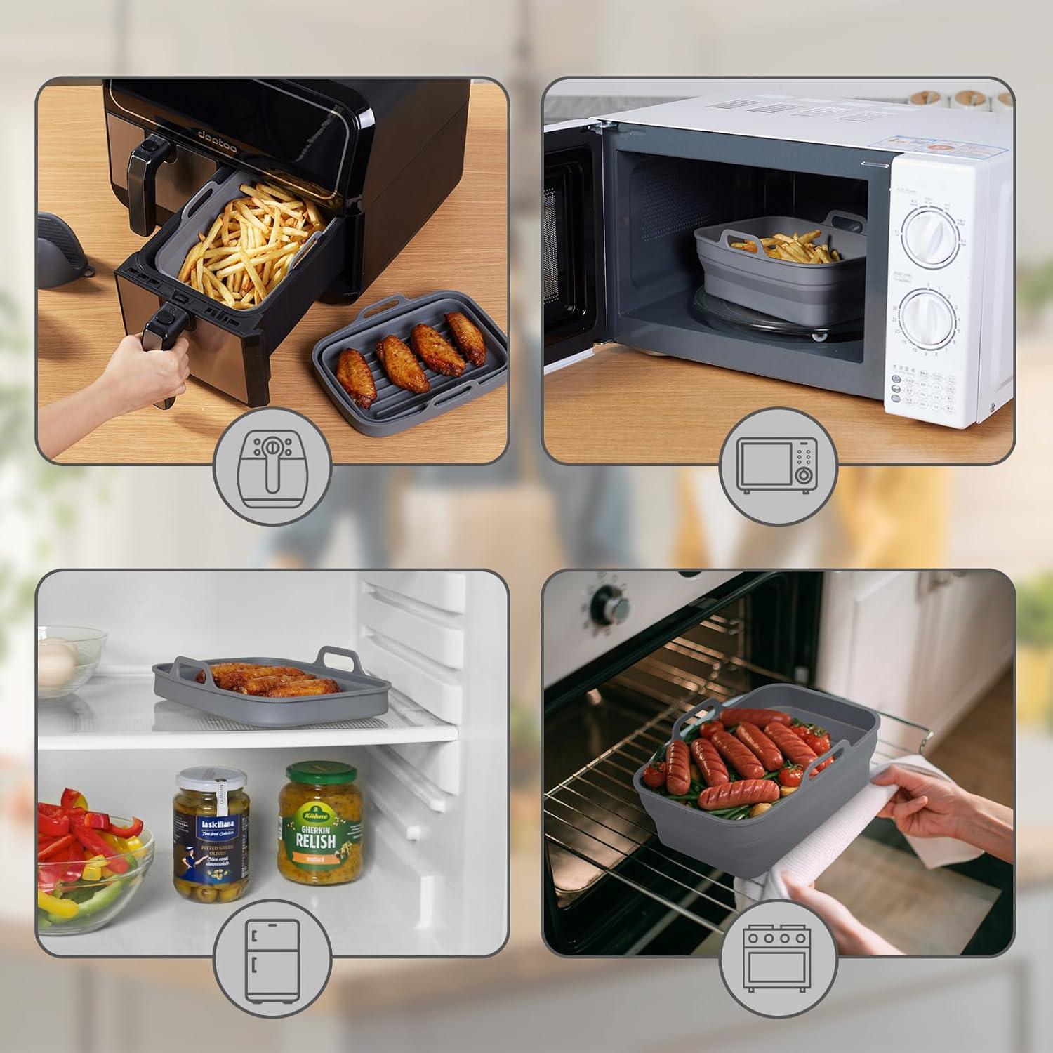 Forros de Silicona Reutilizables para Freidora de Aire Ninja 22x15cm