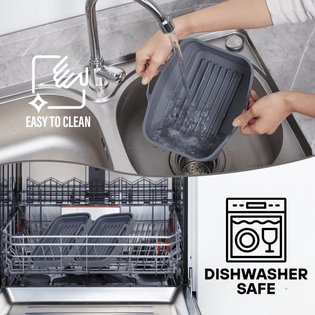 Forros de Silicona Reutilizables para Freidora de Aire Ninja 22x15cm