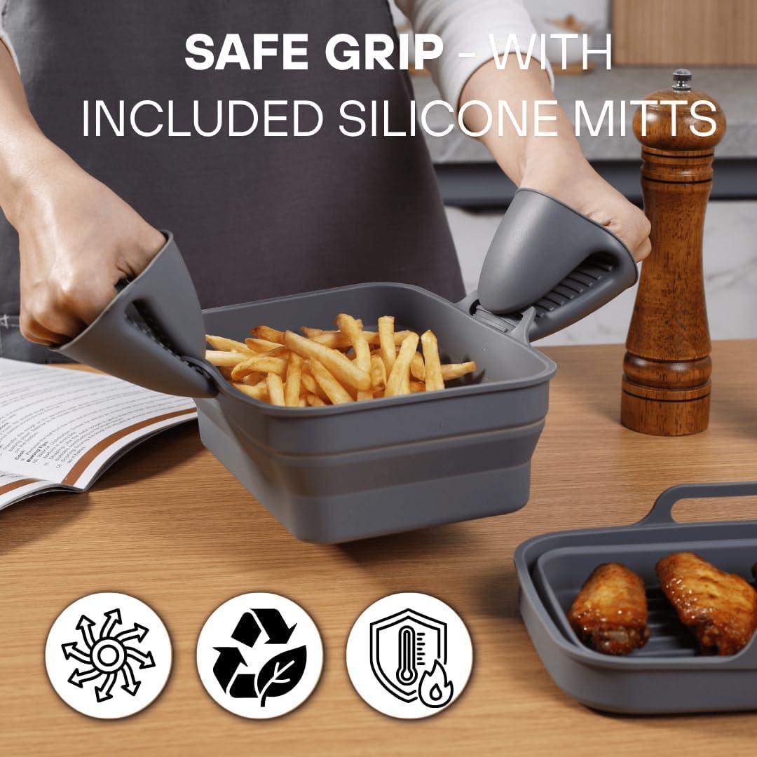 Forros de Silicona Reutilizables para Freidora de Aire Ninja 22x15cm