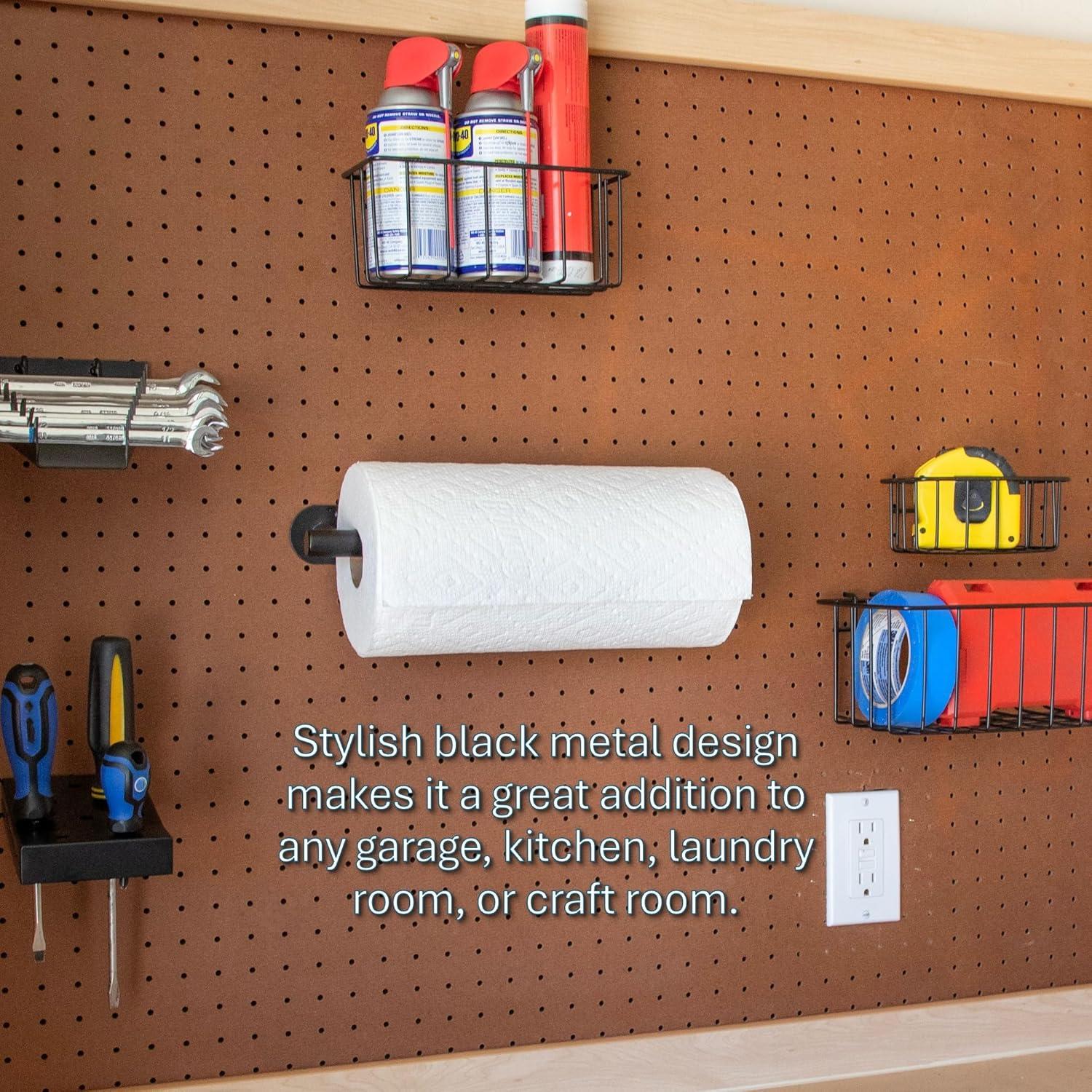 Soporte para Toallas de Papel MADD Tools, Metal Negro, 33x10cm