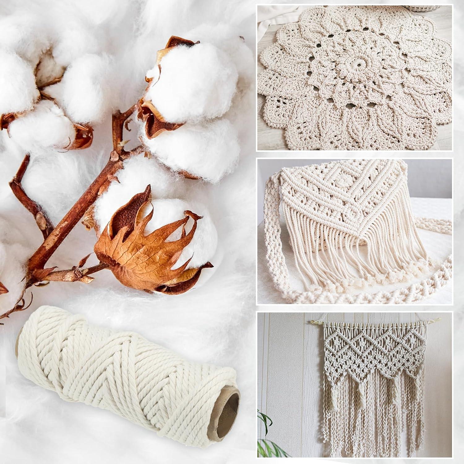 Cuerda de Algodón Natural PATIKIL 15 m x 6 mm Beige Multiusos