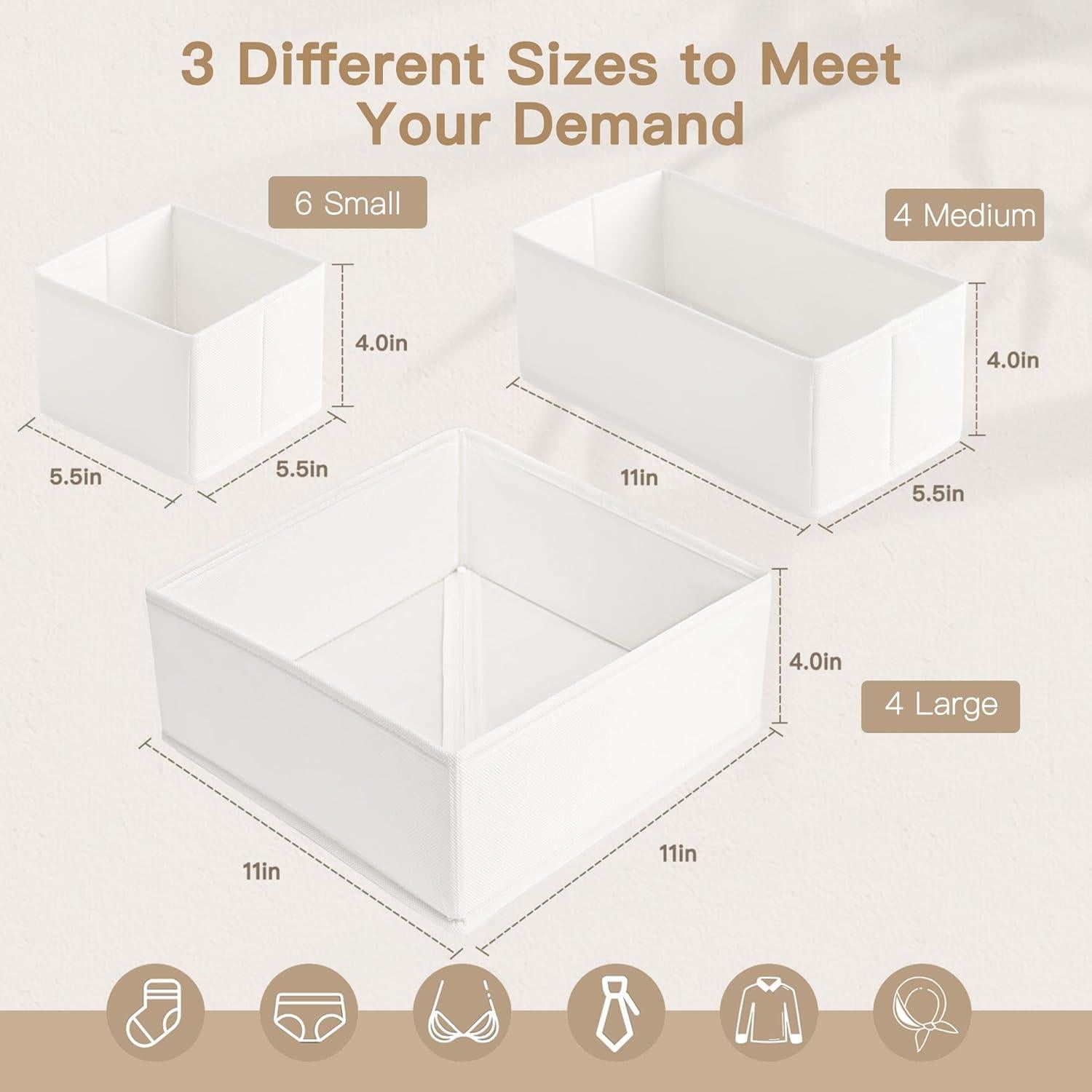 Organizador de Cajones Criusia 14 Piezas - Almacenamiento Ropa Bebé