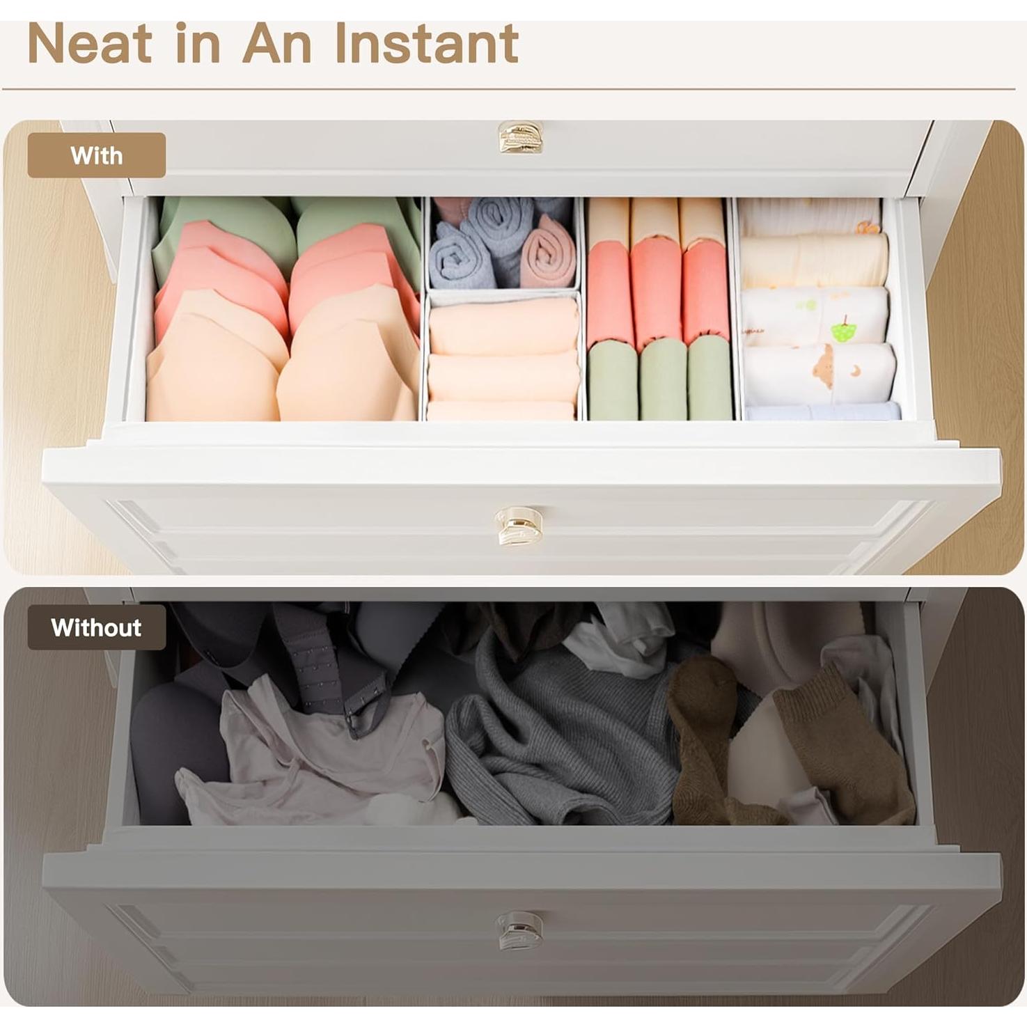 Organizador de Cajones Criusia 14 Piezas - Almacenamiento Ropa Bebé