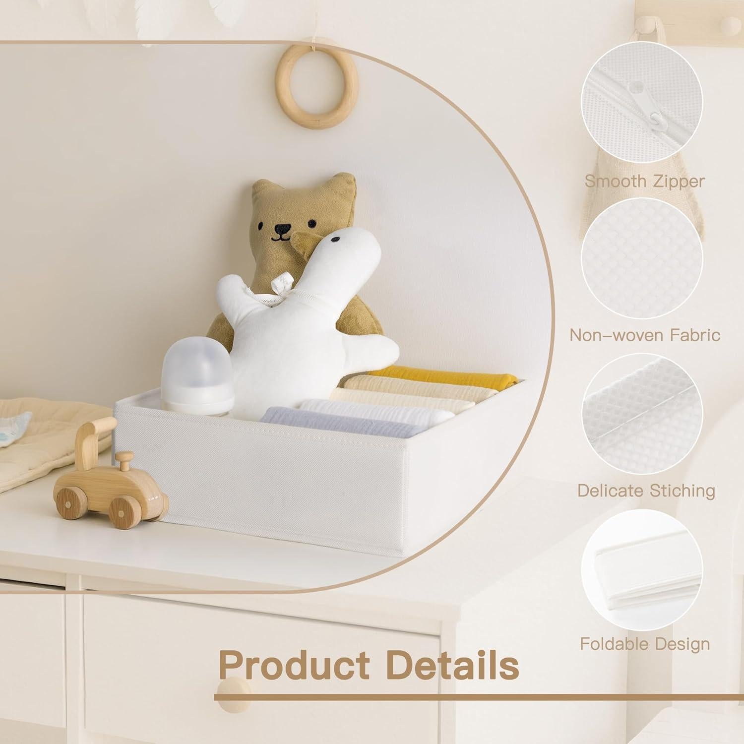 Organizador de Cajones Criusia 14 Piezas - Almacenamiento Ropa Bebé