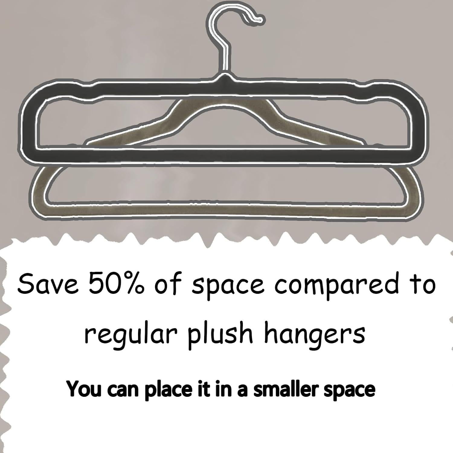 Perchas Antideslizantes VSV de Terciopelo - Paquete de 20