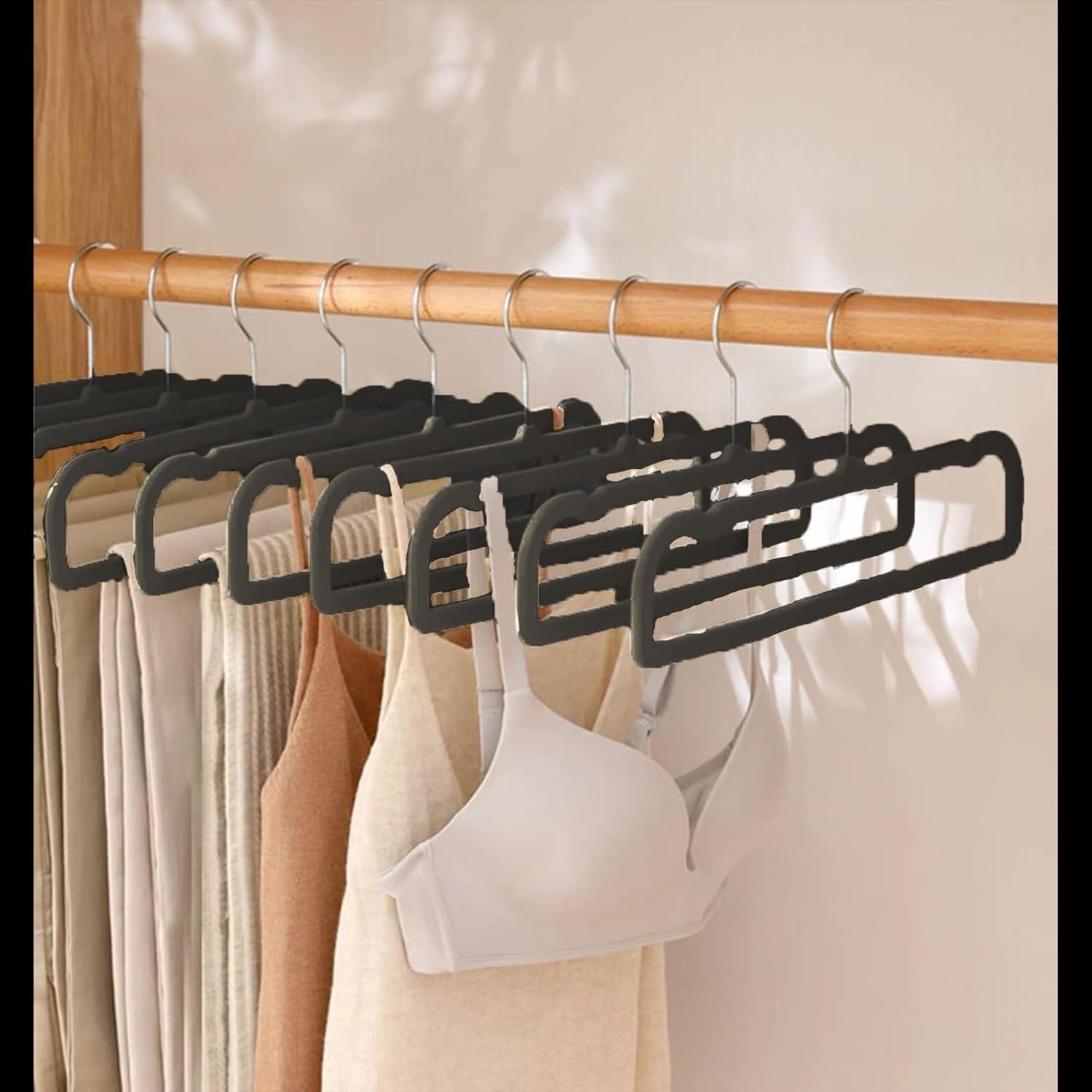 Perchas Antideslizantes VSV de Terciopelo - Paquete de 20