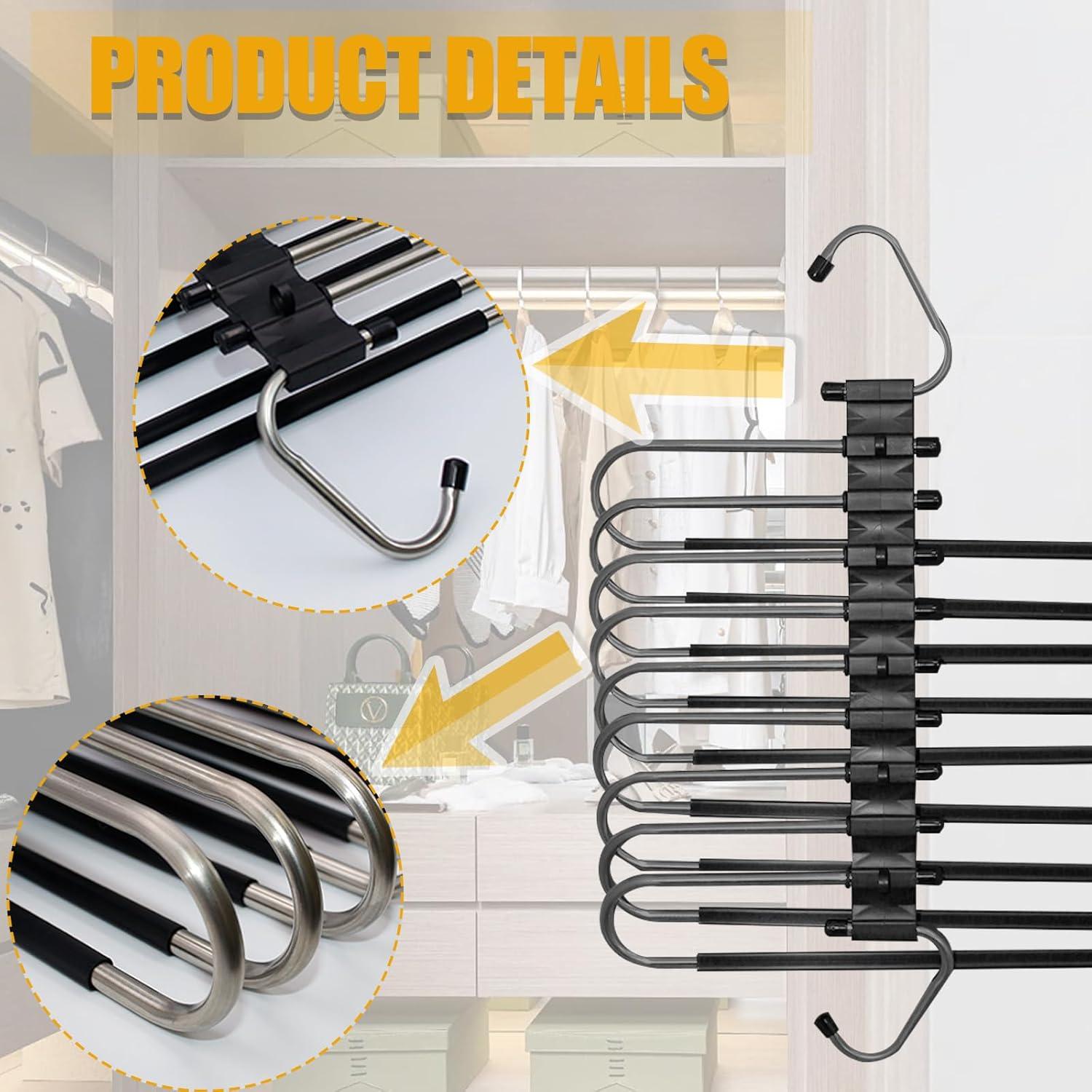 Perchas Plegables para Pantalones TRRCYLP - 2 Pack Ahorra Espacio