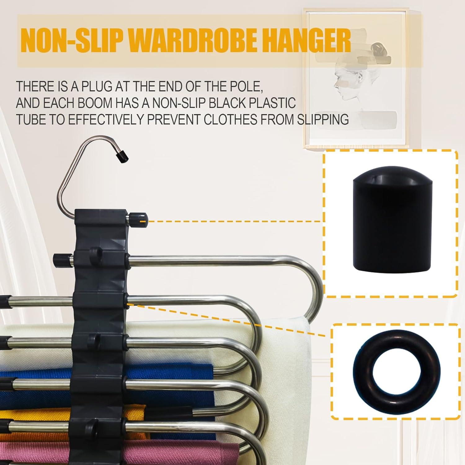 Perchas Plegables para Pantalones TRRCYLP - 2 Pack Ahorra Espacio