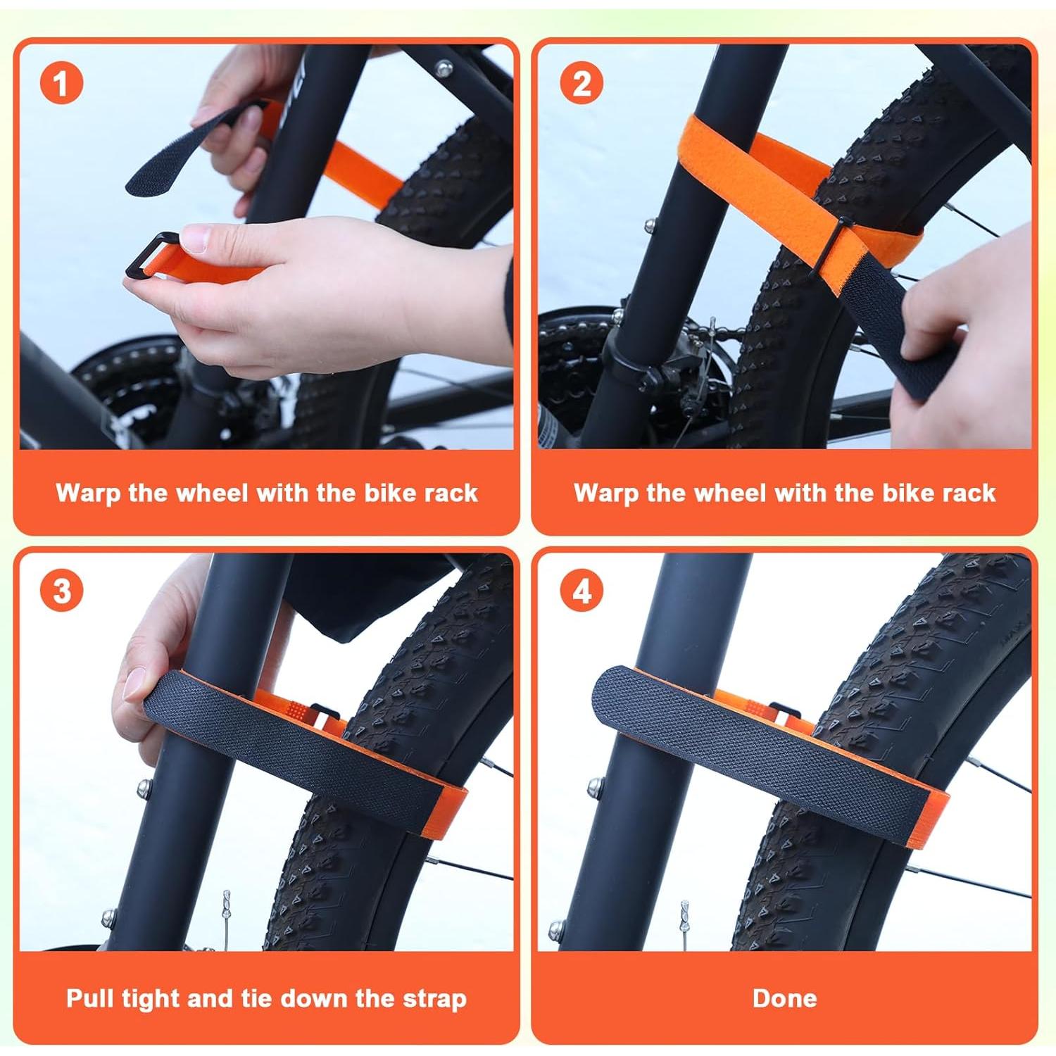 Correas para Bicicleta Tucnoeu 8 Pcs Ajustables 60cm Nylon