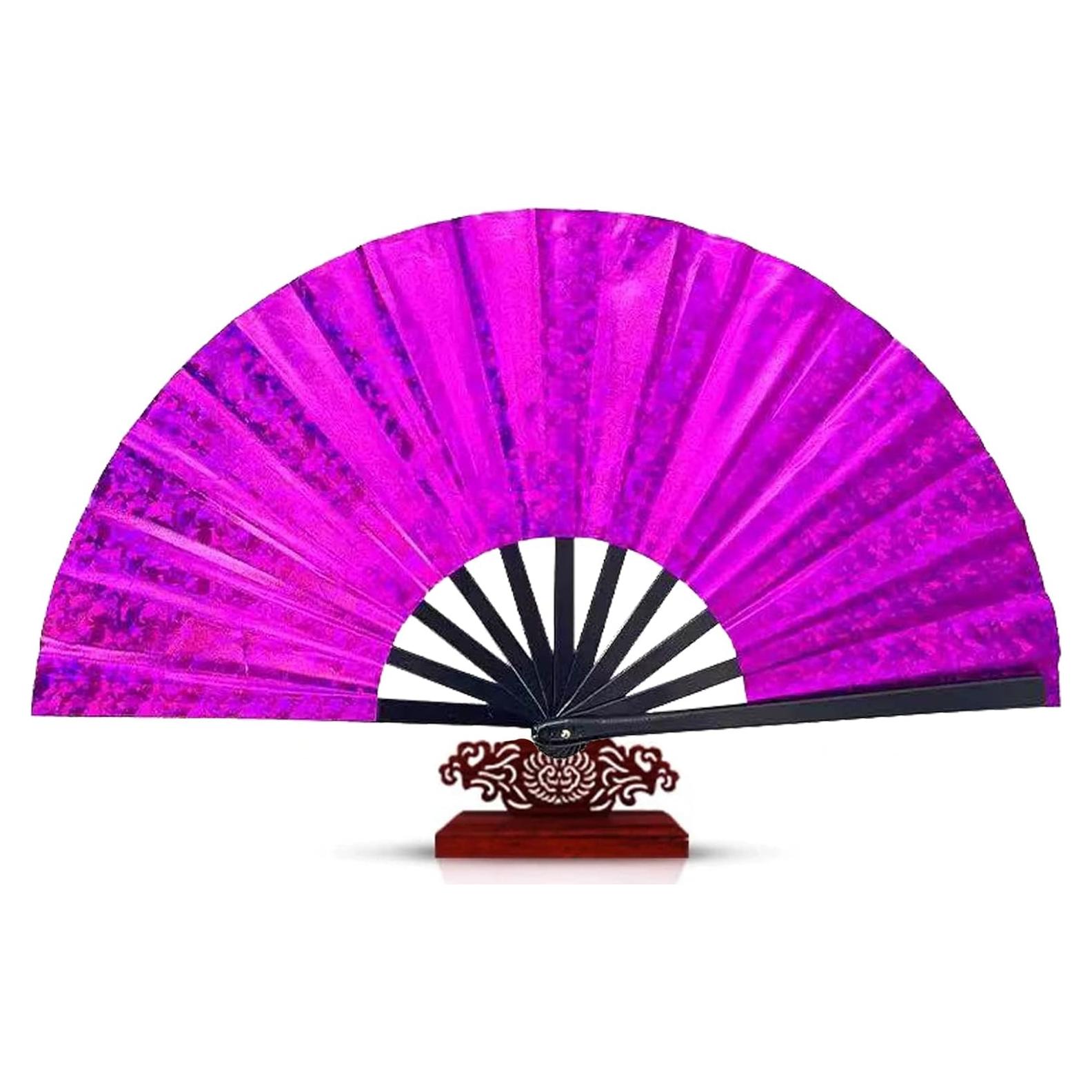 Abanico Plegable de Danza Grombolar 33 cm Rosa Brillante