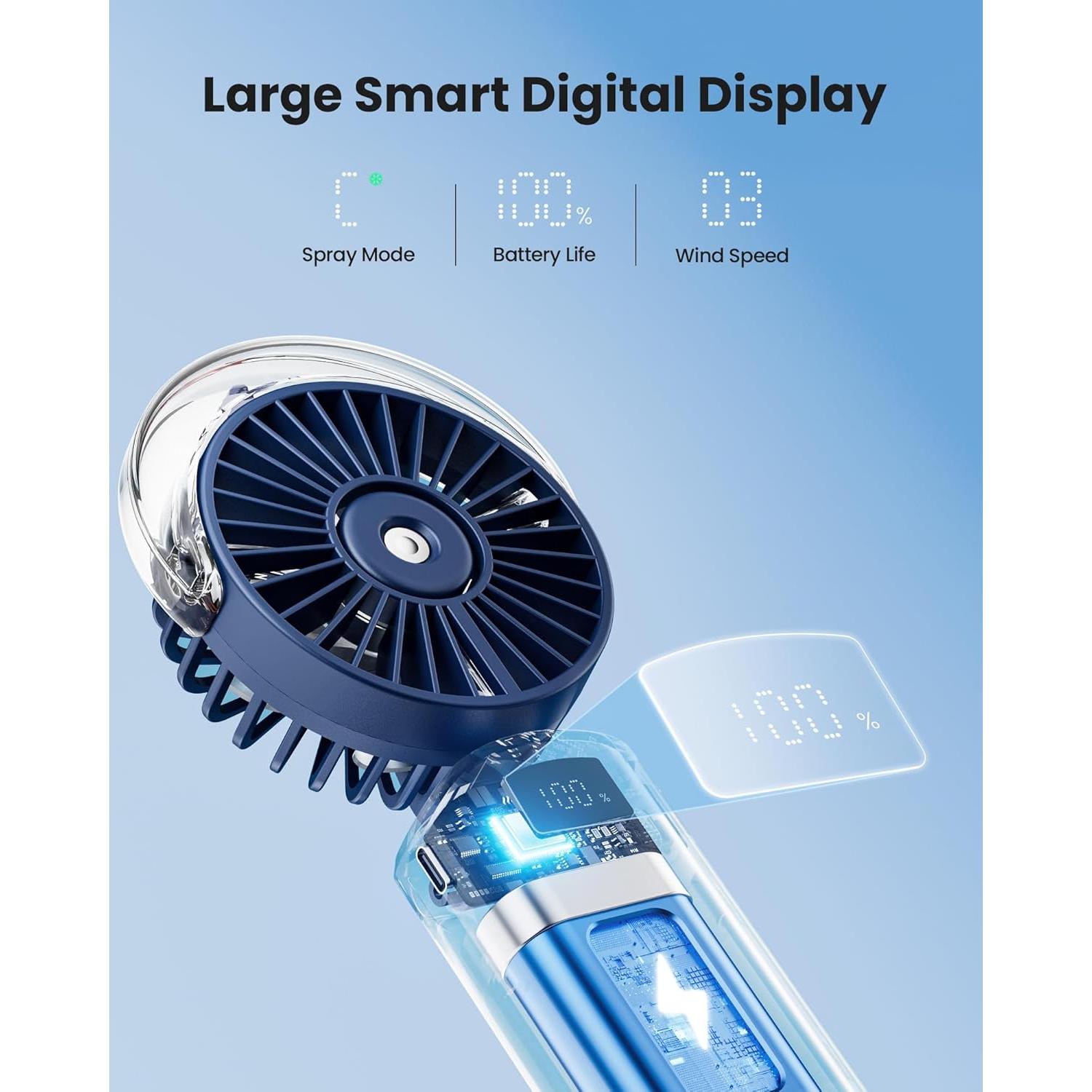 Ventilador Portátil de Nebulización Gaiatop HF-07 3 Velocidades