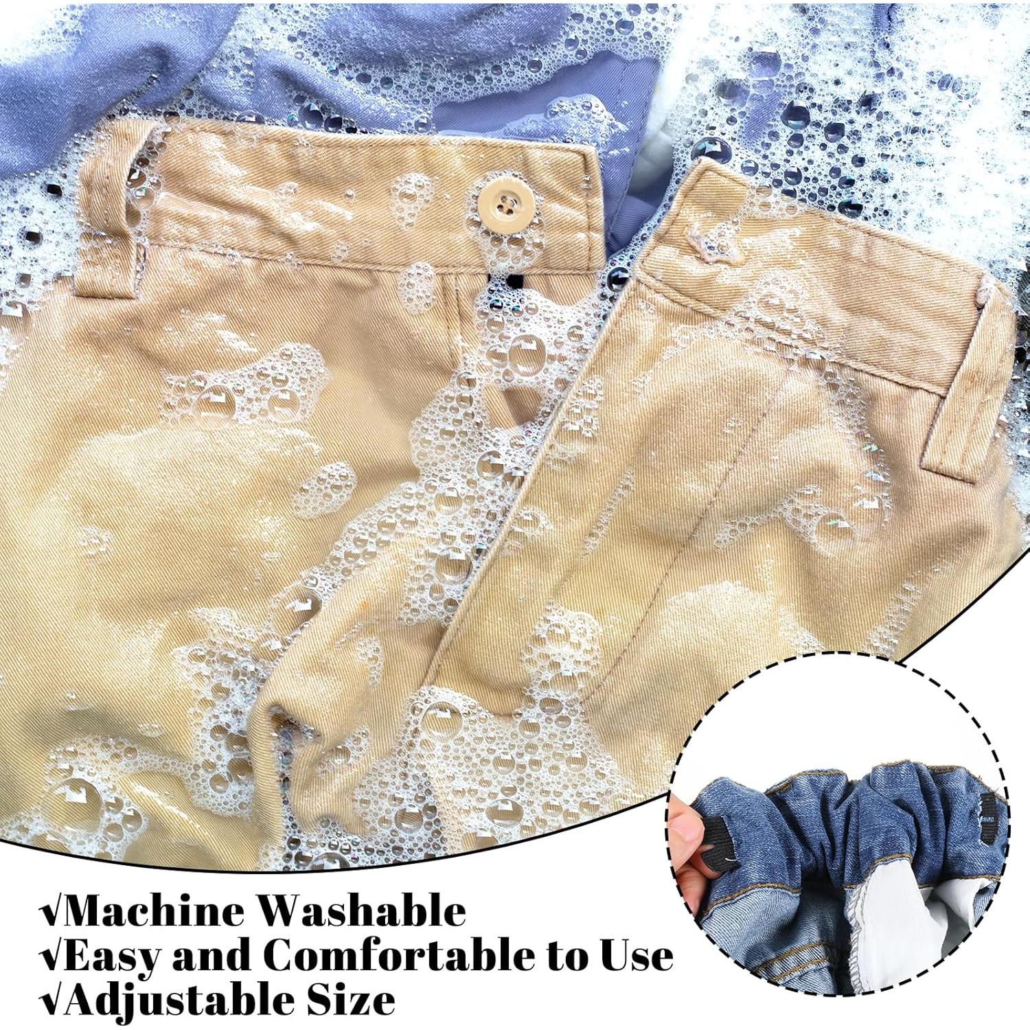 10 Piezas Ajustador Elástico de Cintura LIQWEI Negro