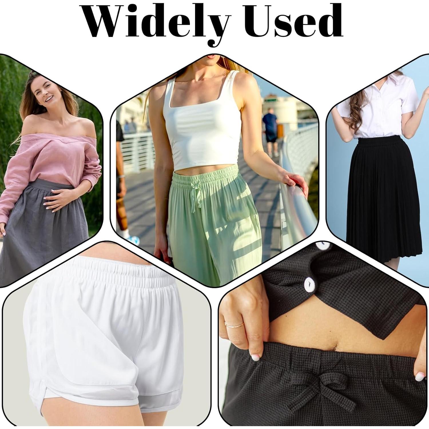 10 Piezas Ajustador Elástico de Cintura LIQWEI Negro