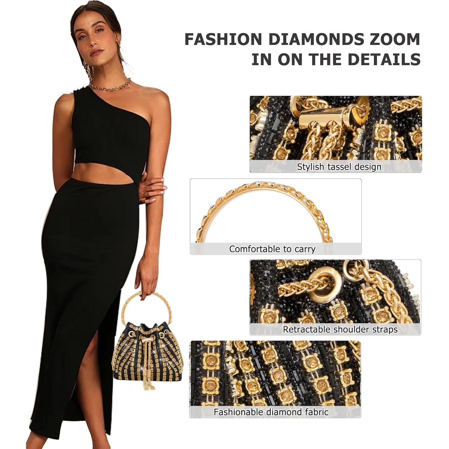 Bolso de Noche Brillante Sweetovo con Diamantes Imitación