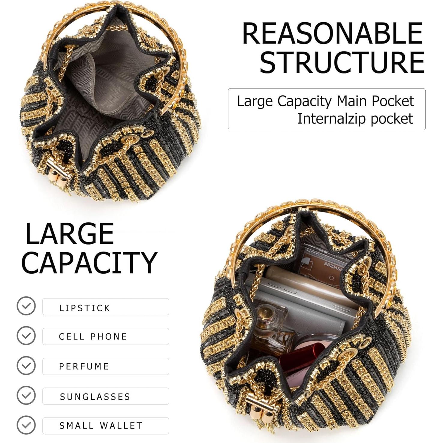 Bolso de Noche Brillante Sweetovo con Diamantes Imitación