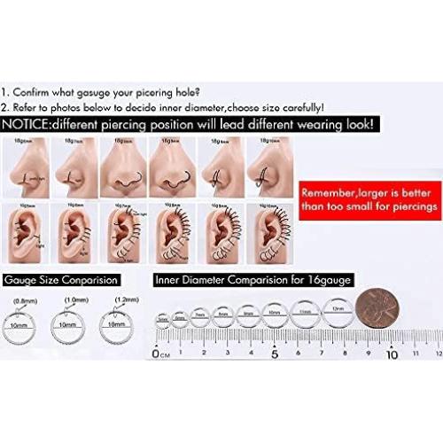 Aro Segmentado Dorado OUFER 20G Acero Inoxidable 10mm