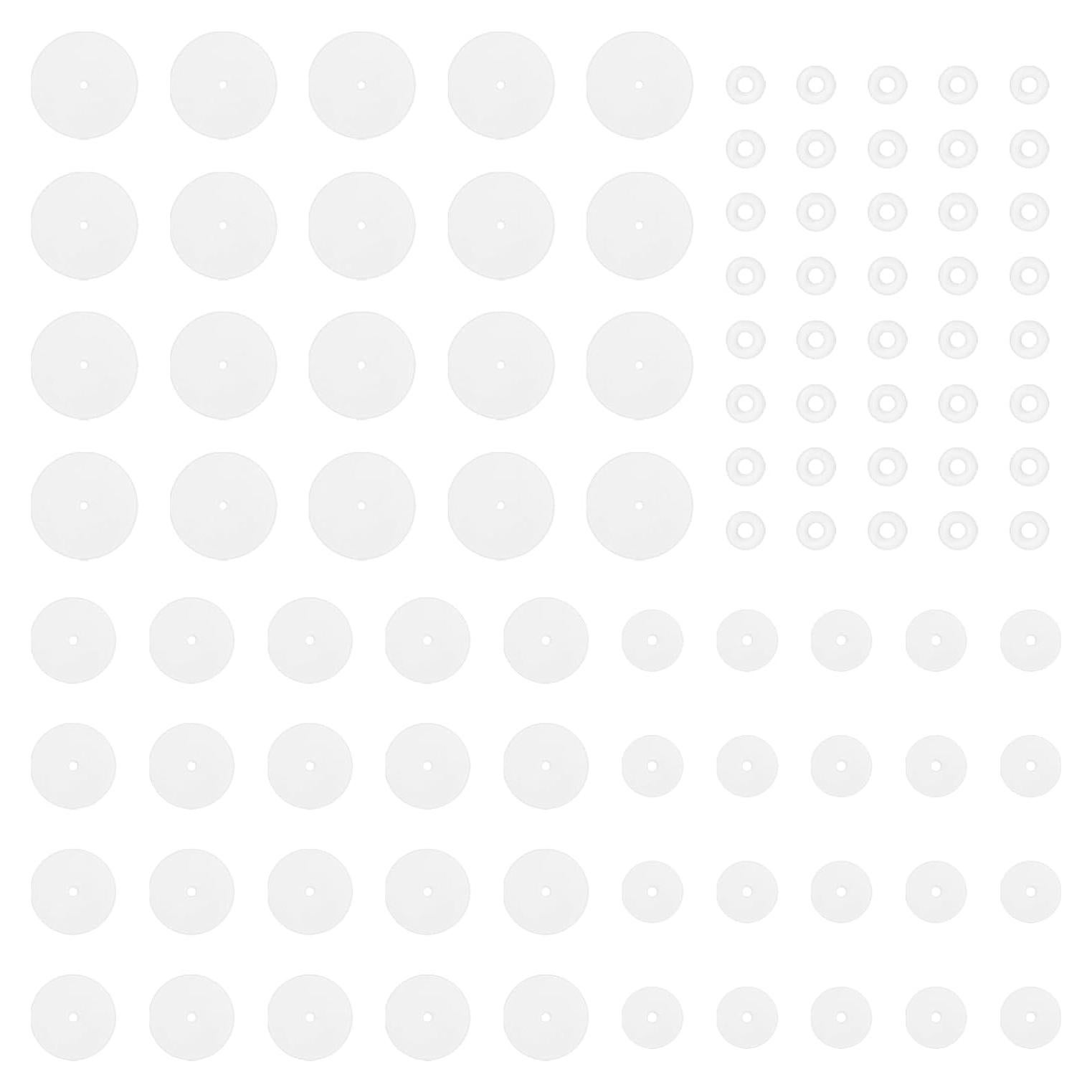 100 Discos de Silicona Transparentes KALIONE para Piercing 3-9mm