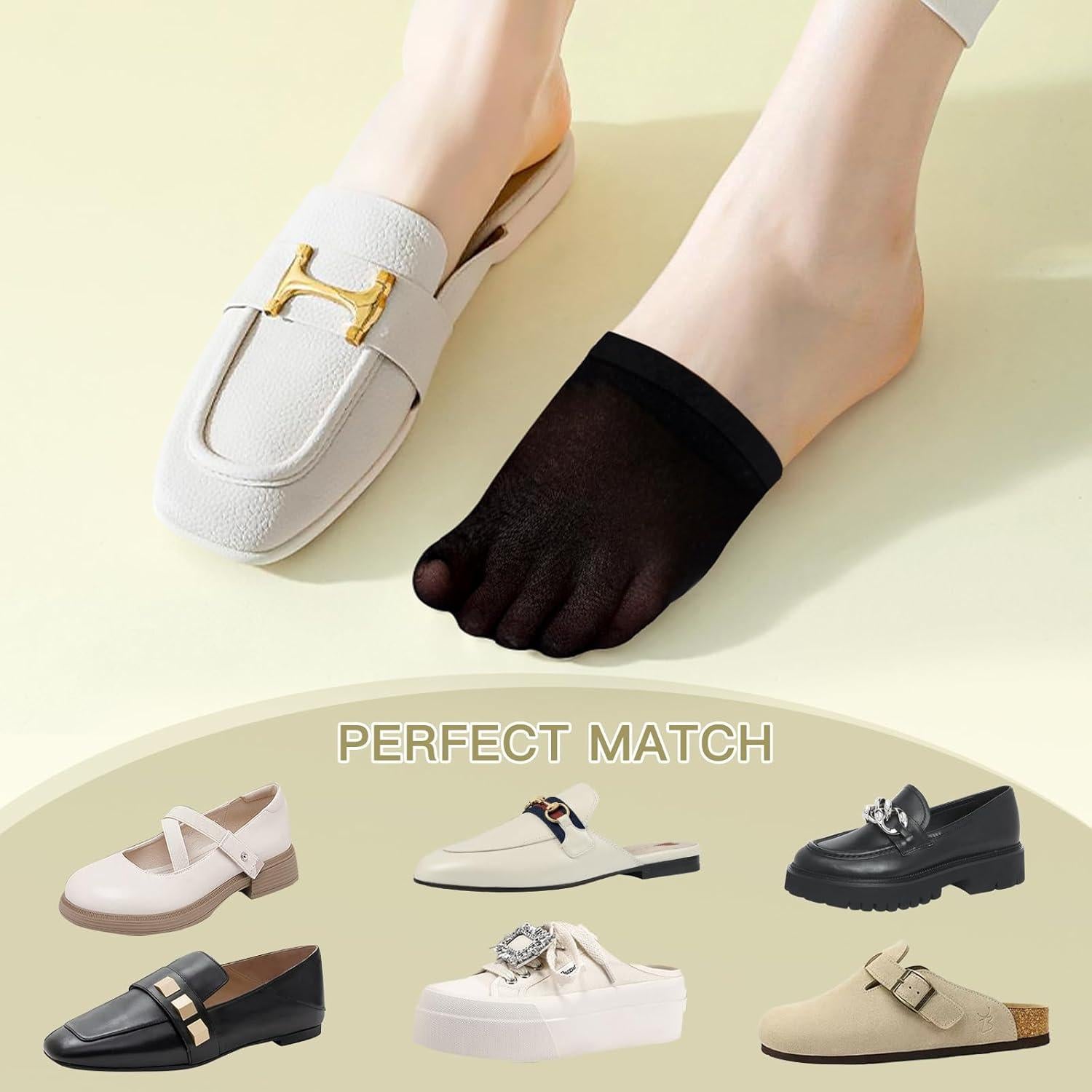 Calcetines Sin Costura para Mujeres MANZI - 6 Pares Elegantes