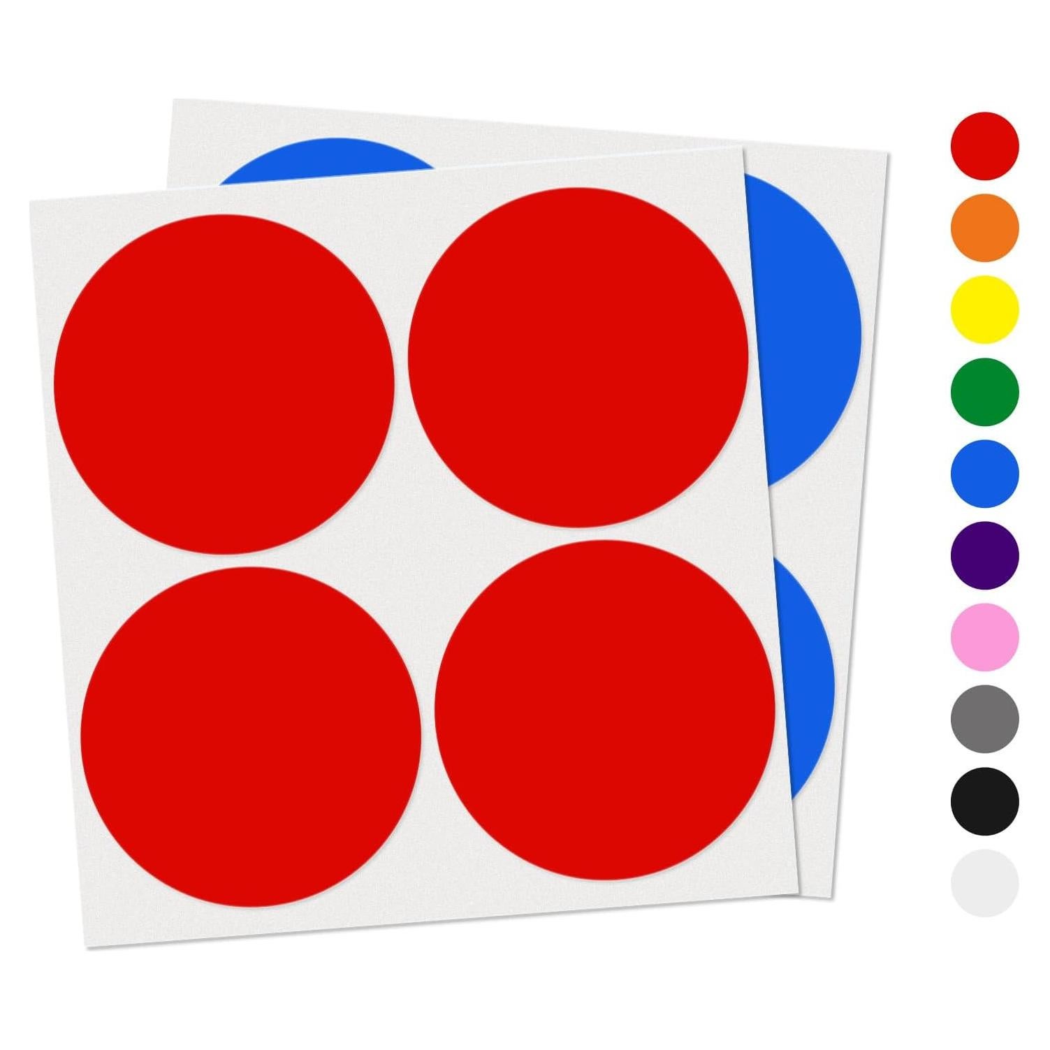 40 Etiquetas Redondas Autoadhesivas YIKIADA 10 Colores 10 cm