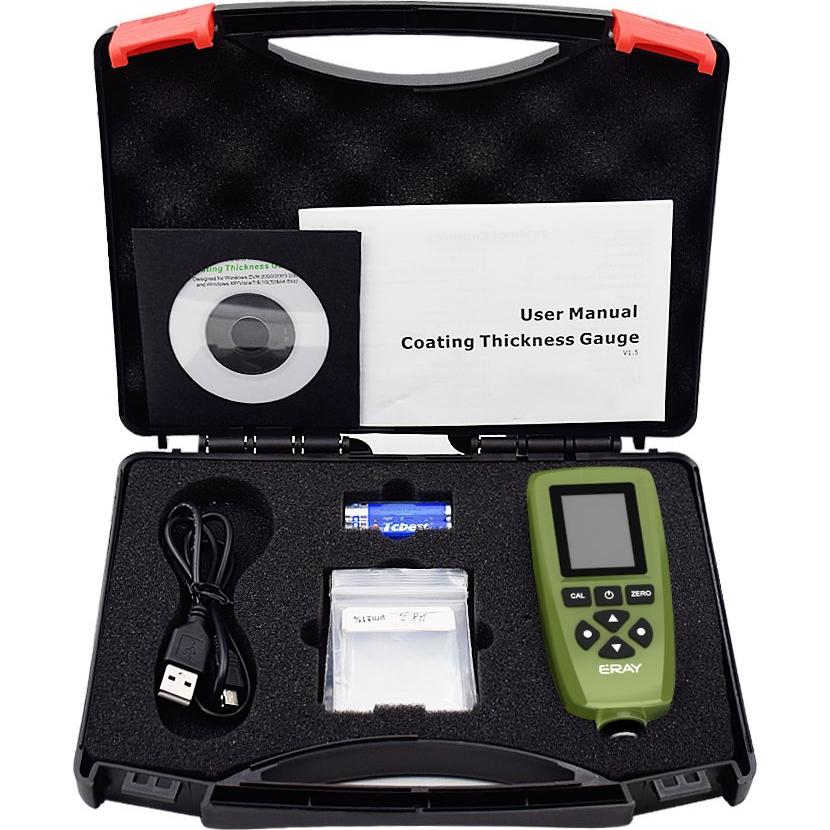 Medidor de Grosor de Pintura ERAY con Pantalla LCD Verde