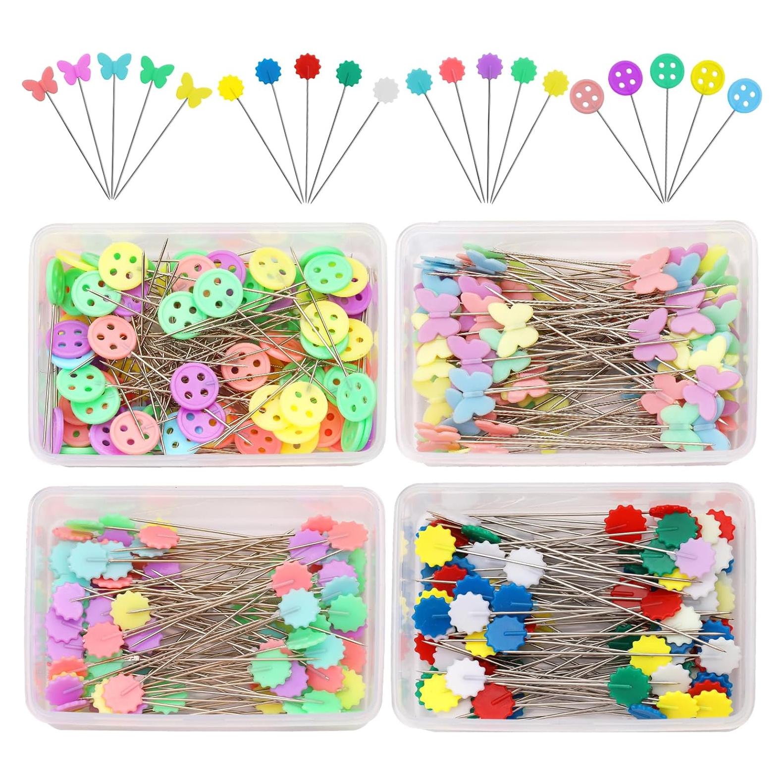 Kit de Alfileres de Cabeza Plana FTEVEN 400 Piezas con Caja