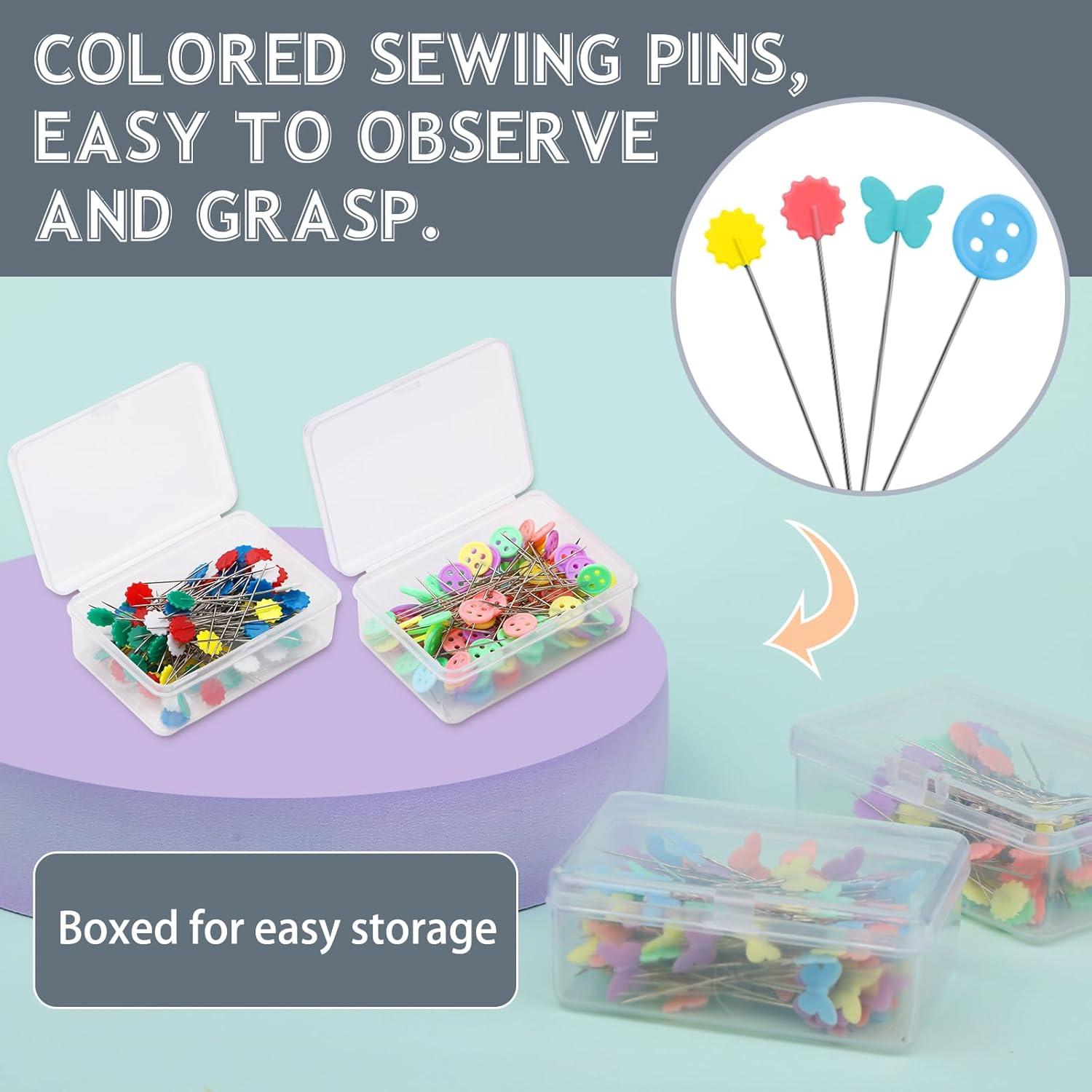 Kit de Alfileres de Cabeza Plana FTEVEN 400 Piezas con Caja