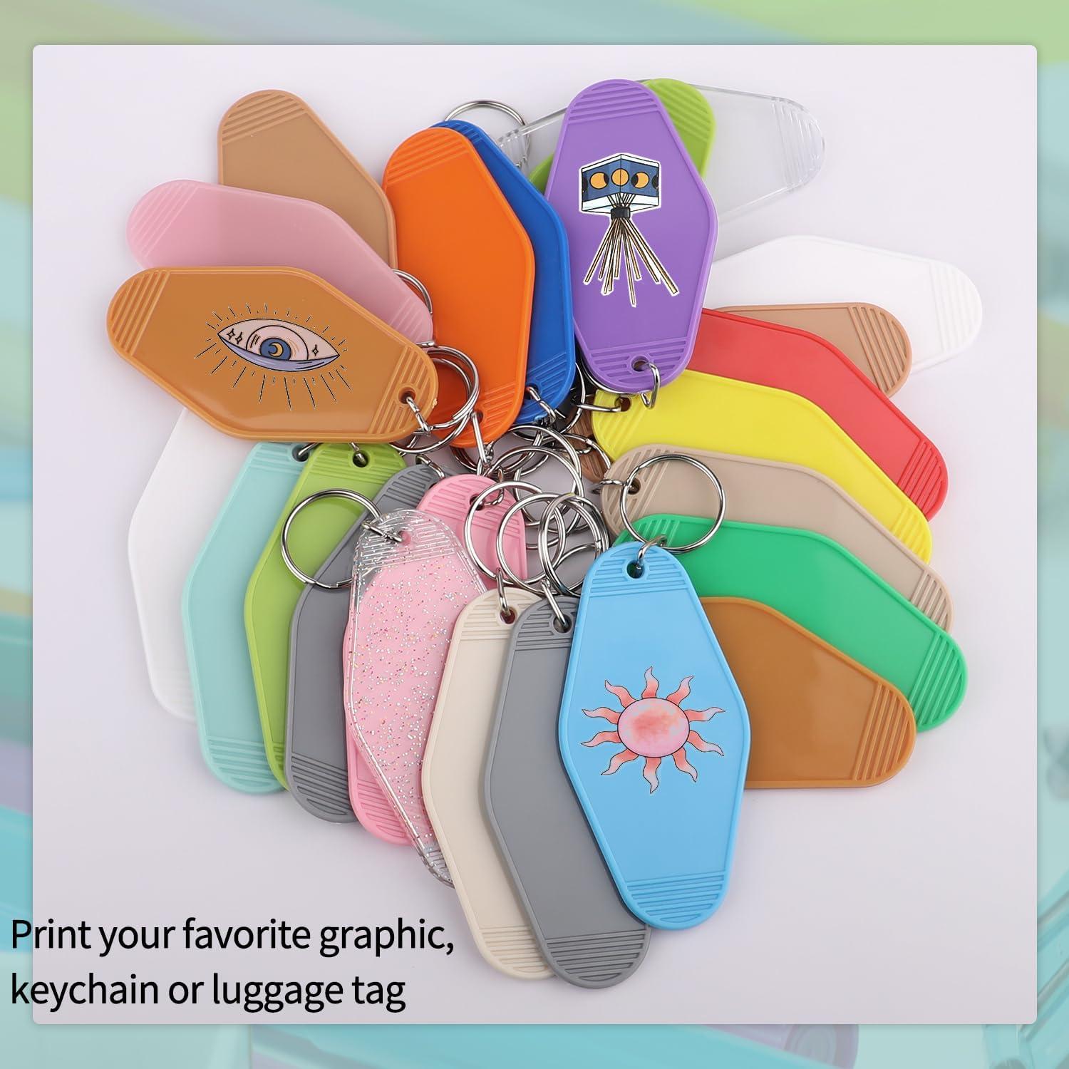 40 Llavero Vintage Motroce en Blanco y Colorido para Sublimación