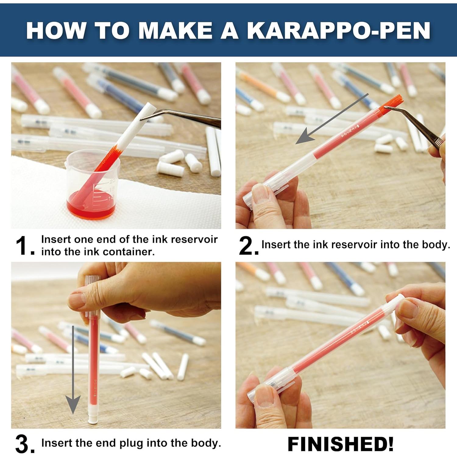 Bolígrafo Recargable Kuretake Karappo Pen 0.25mm Set 5 Piezas