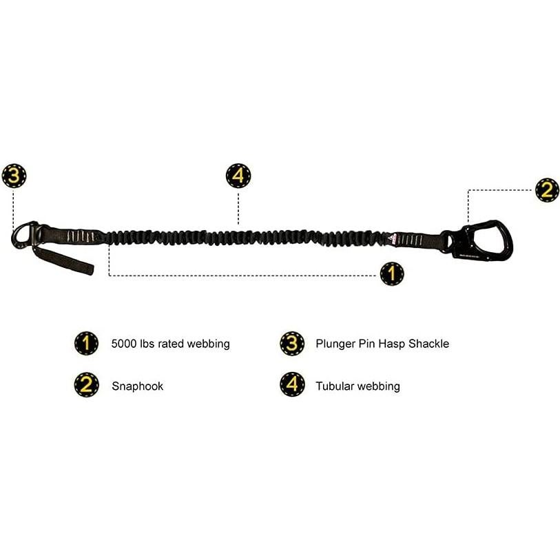 Línea de Retención Helo Fusion Climb 61 cm con Gancho y Grillete