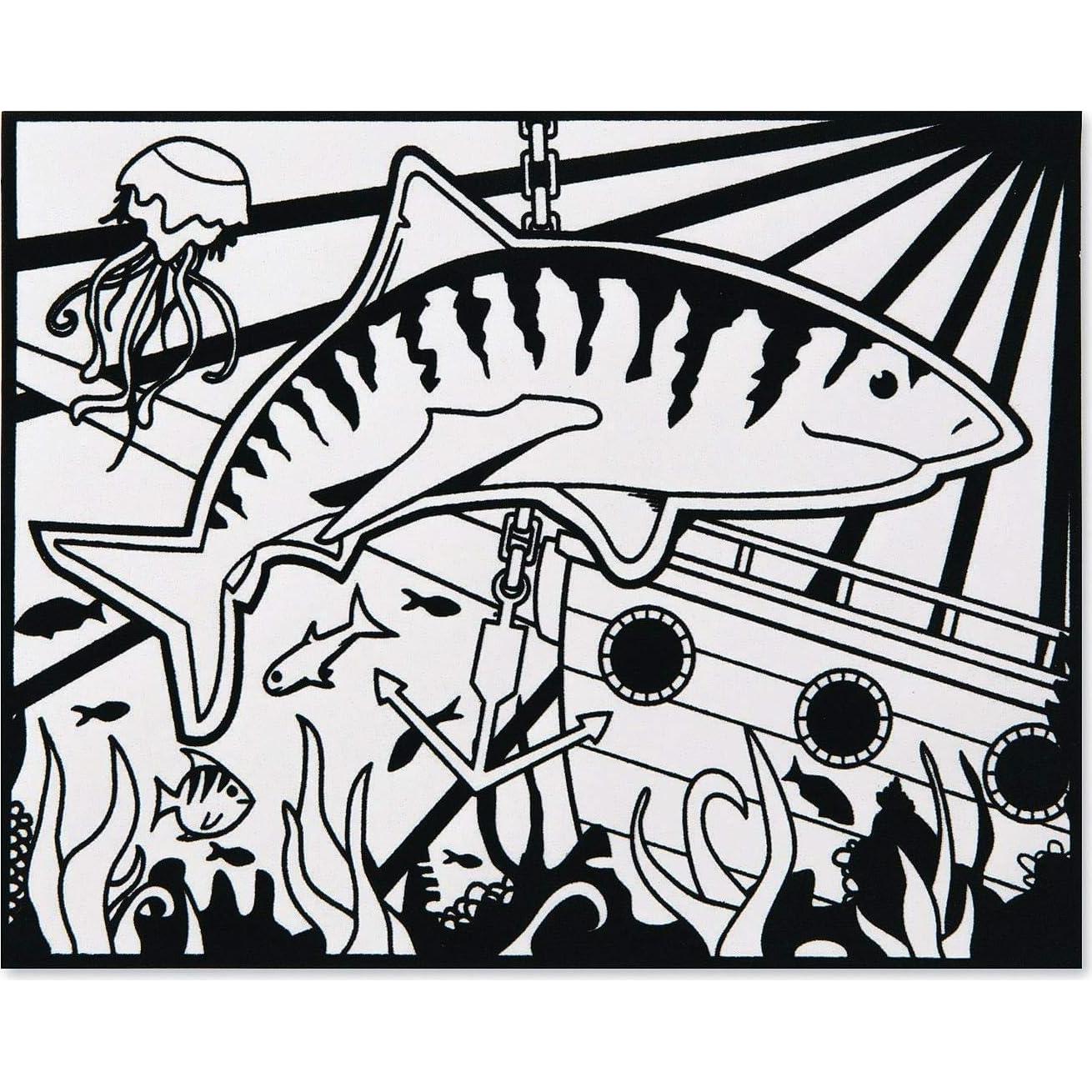 Pósters de Arte de Terciopelo Tiburón S&S Worldwide - 12 Unidades