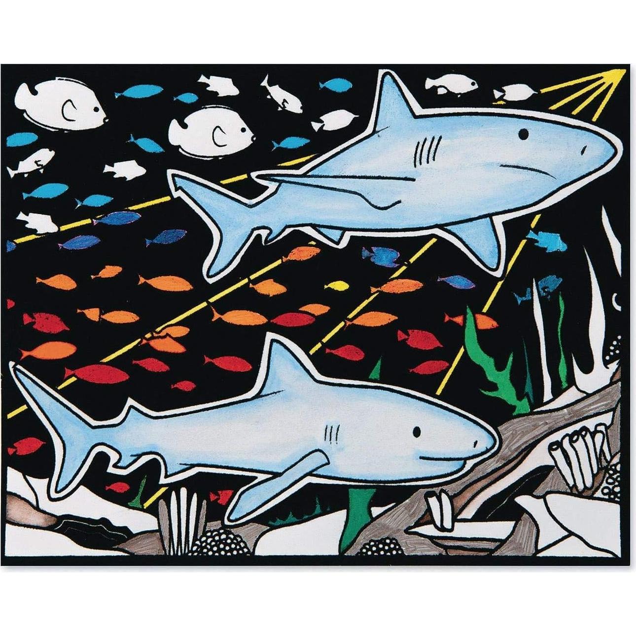 Pósters de Arte de Terciopelo Tiburón S&S Worldwide - 12 Unidades