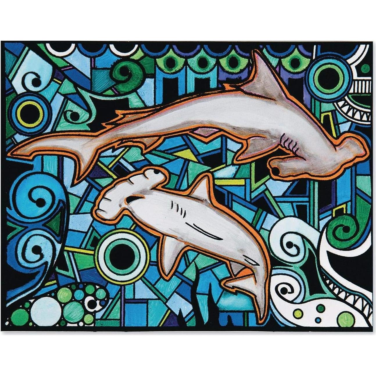 Pósters de Arte de Terciopelo Tiburón S&S Worldwide - 12 Unidades