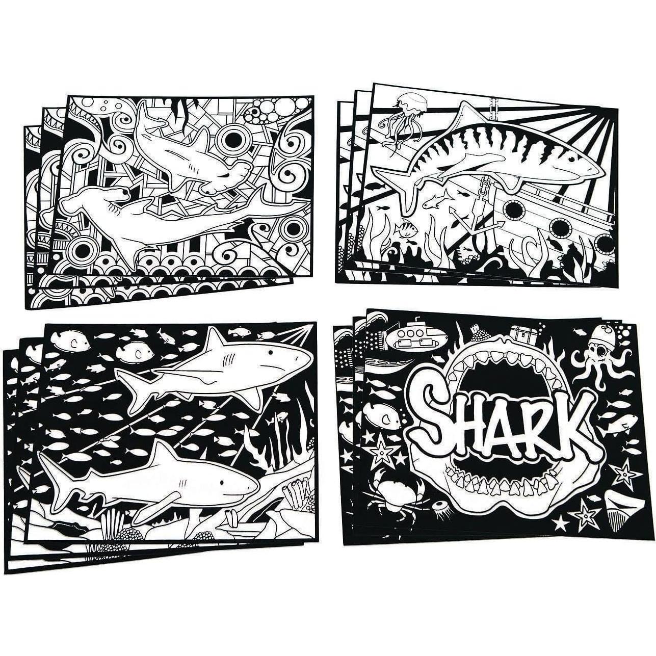 Pósters de Arte de Terciopelo Tiburón S&S Worldwide - 12 Unidades