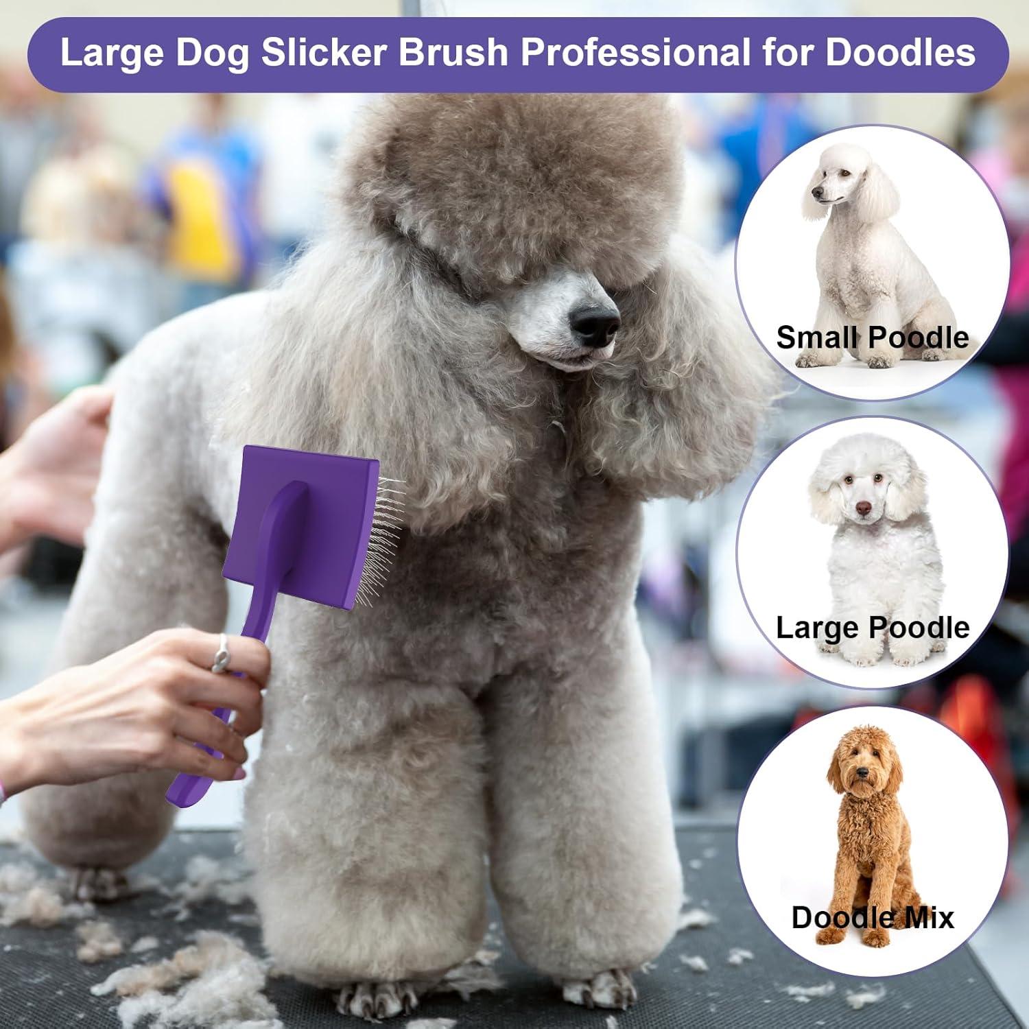 Cepillo Slicker Profesional Sebtle para Perros Grandes Morado