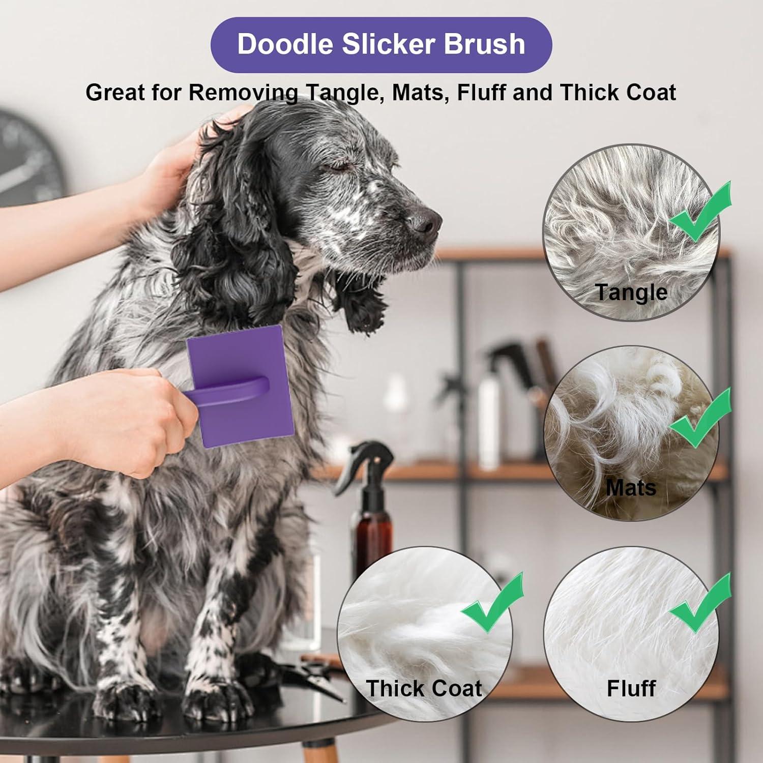 Cepillo Slicker Profesional Sebtle para Perros Grandes Morado