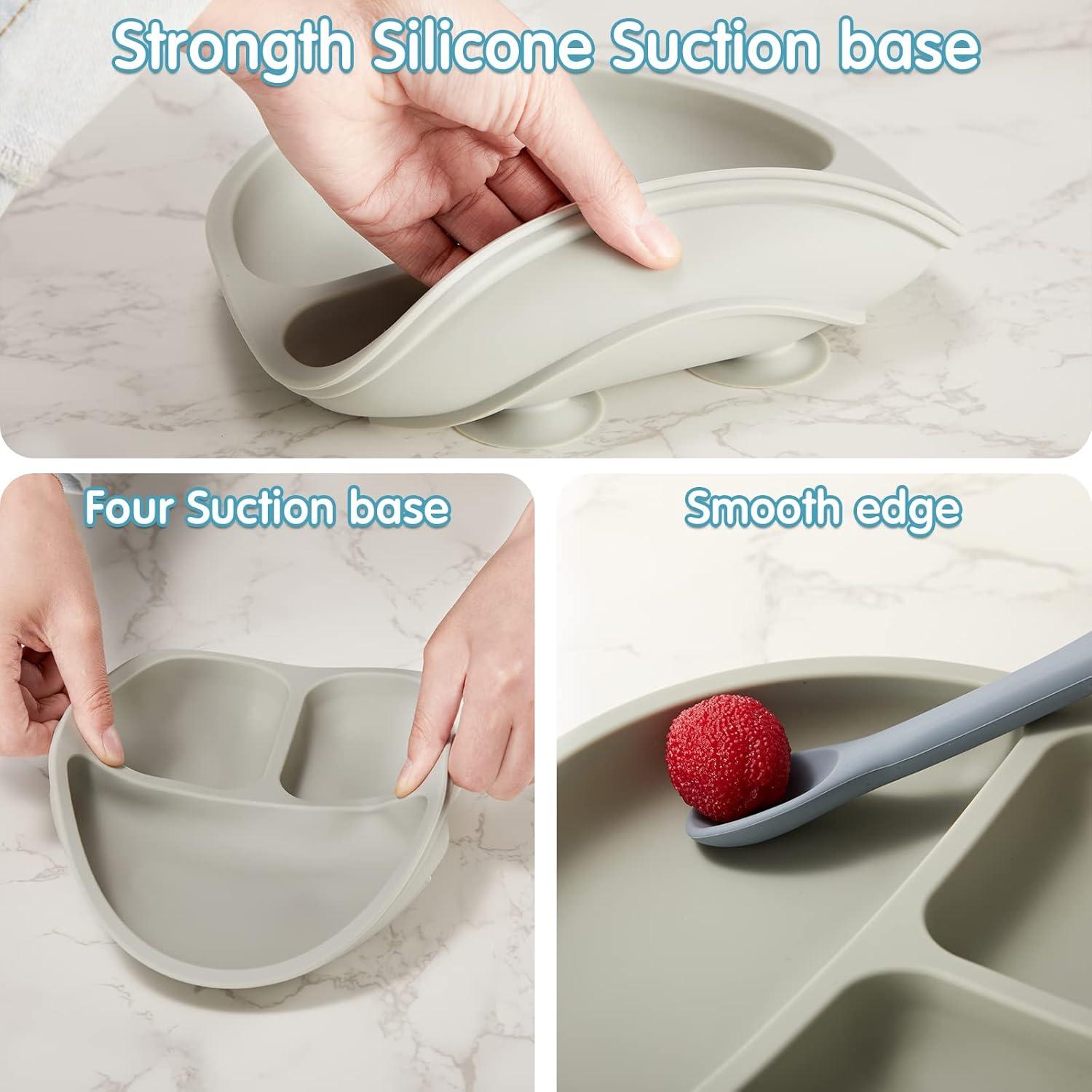 Juego de Tazones y Platos de Silicona Chengu para Bebés - 9 Piezas