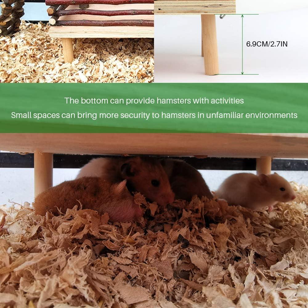 HOSUKKO Parque de Actividad para Hámster con Puente Grande
