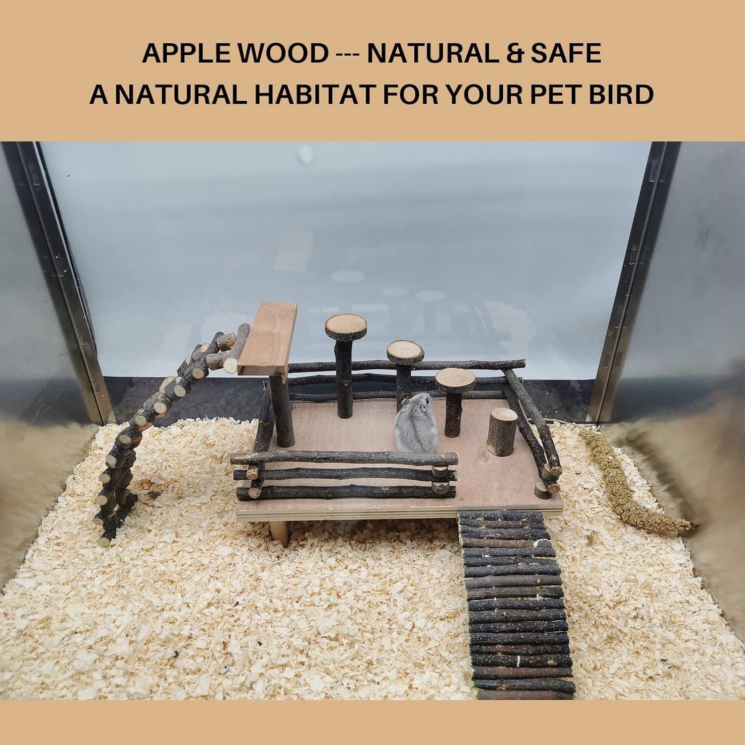 HOSUKKO Parque de Actividad para Hámster con Puente Grande