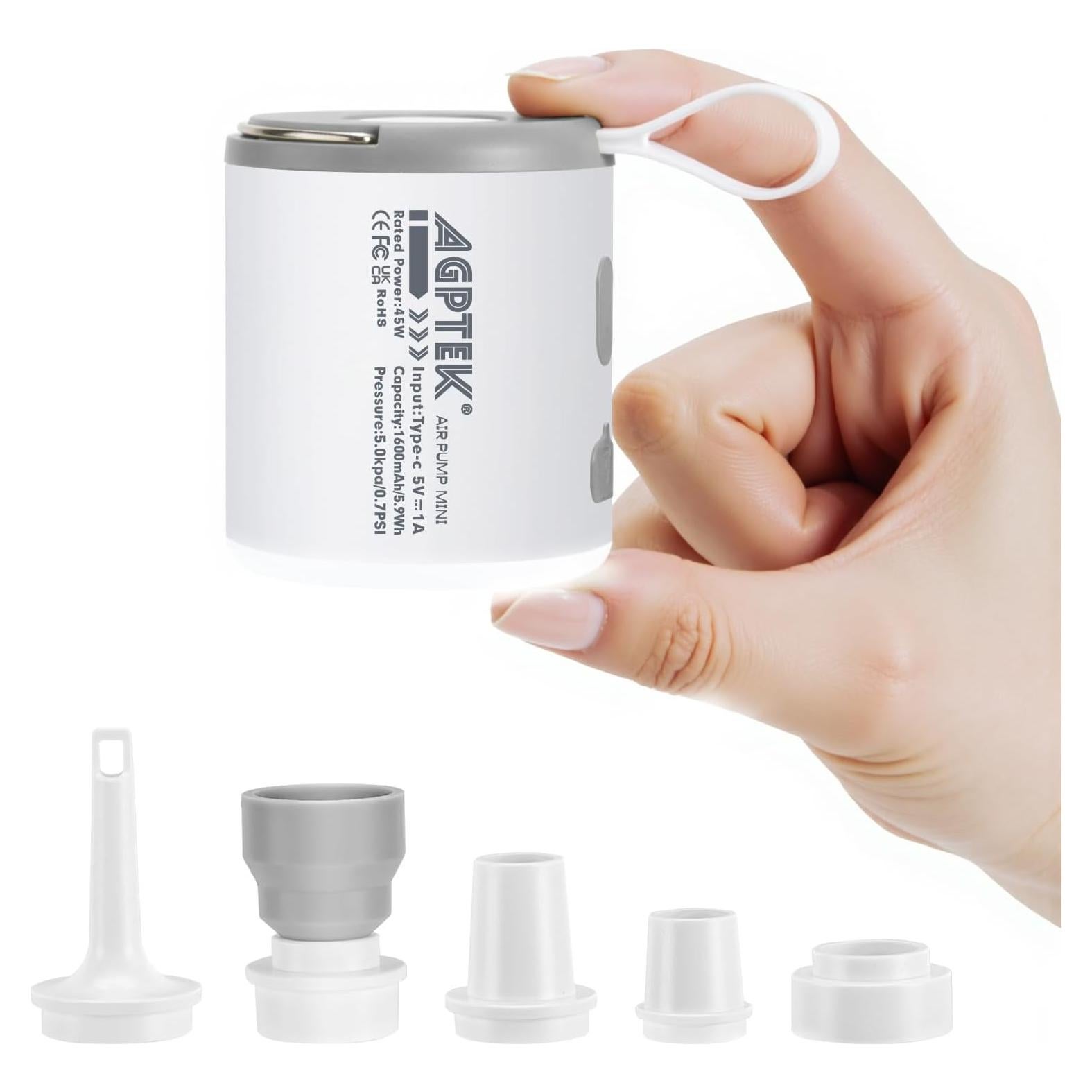 Bomba de Aire Eléctrica Portátil AGPTEK Mini 5.5kPa 1600mAh